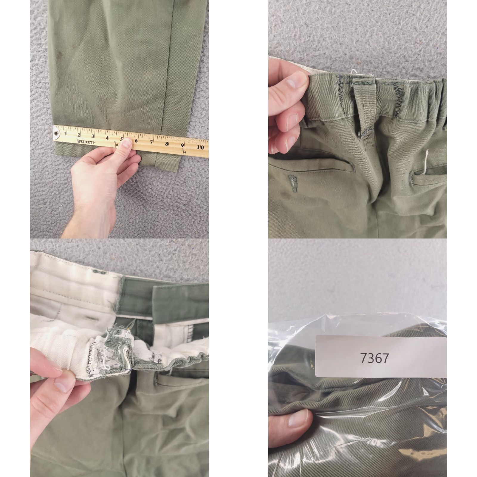 Vintage Jesse James Pants Mens 32x27 Green Workwear Distressed Chino Adult Regular Waist 32 Inseam 27 Mens Size US 32 / EU 48 - 9 Thumbnail