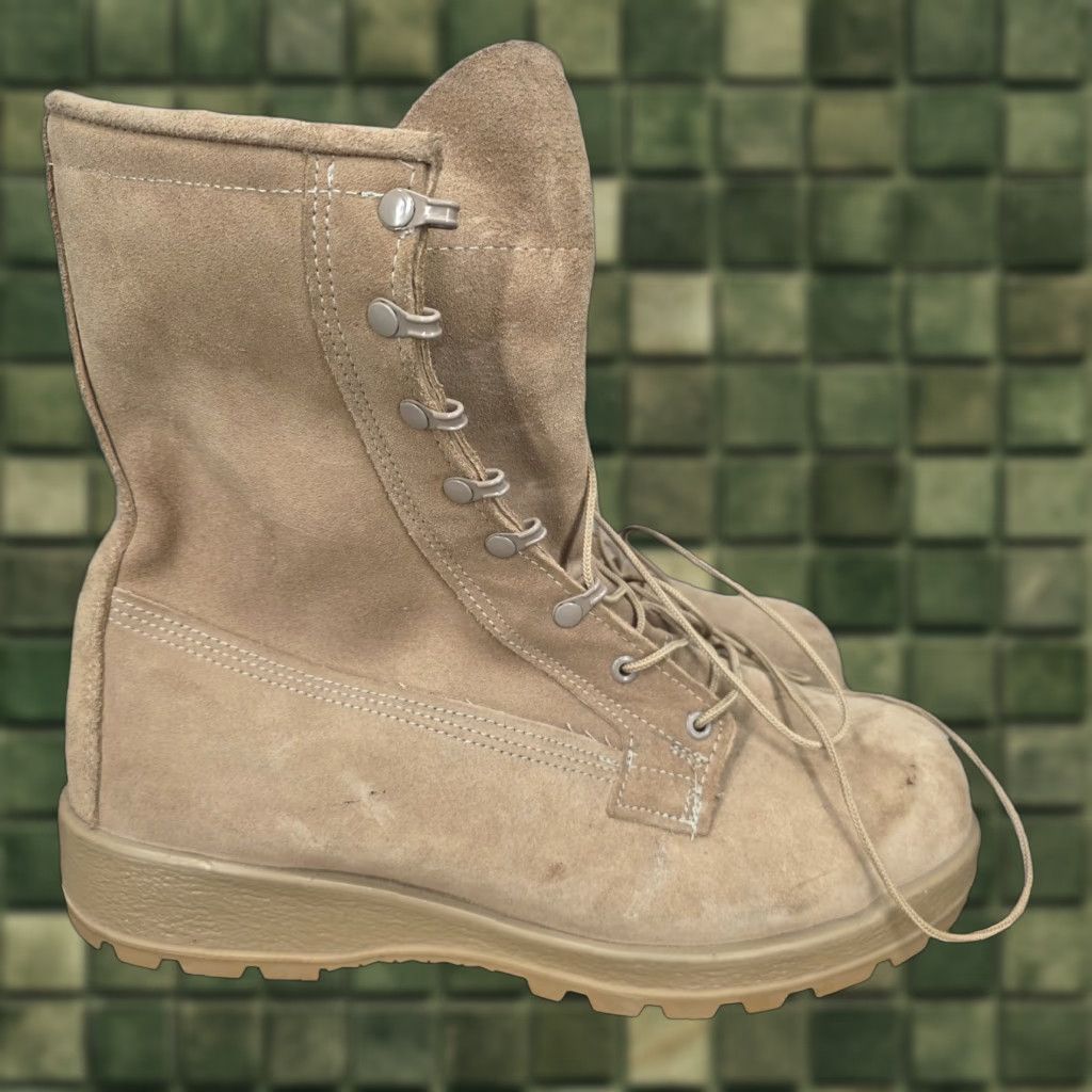 Vintage Bates Military Boots Men 12 Wide Brown Suede Cold Weather Tactical Combat 11461B Size US 12 / EU 45 - 1 Thumbnail
