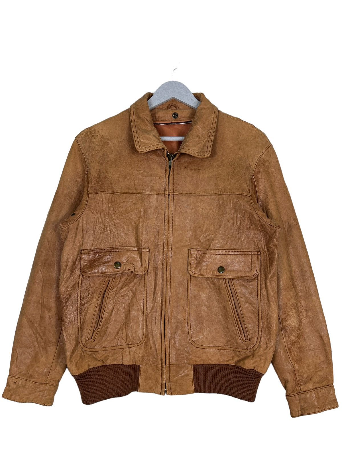 Japanese Brand 🔥 70s VINTAGE LEATHER JACKET Size US M / EU 48-50 / 2 - 2 Thumbnail