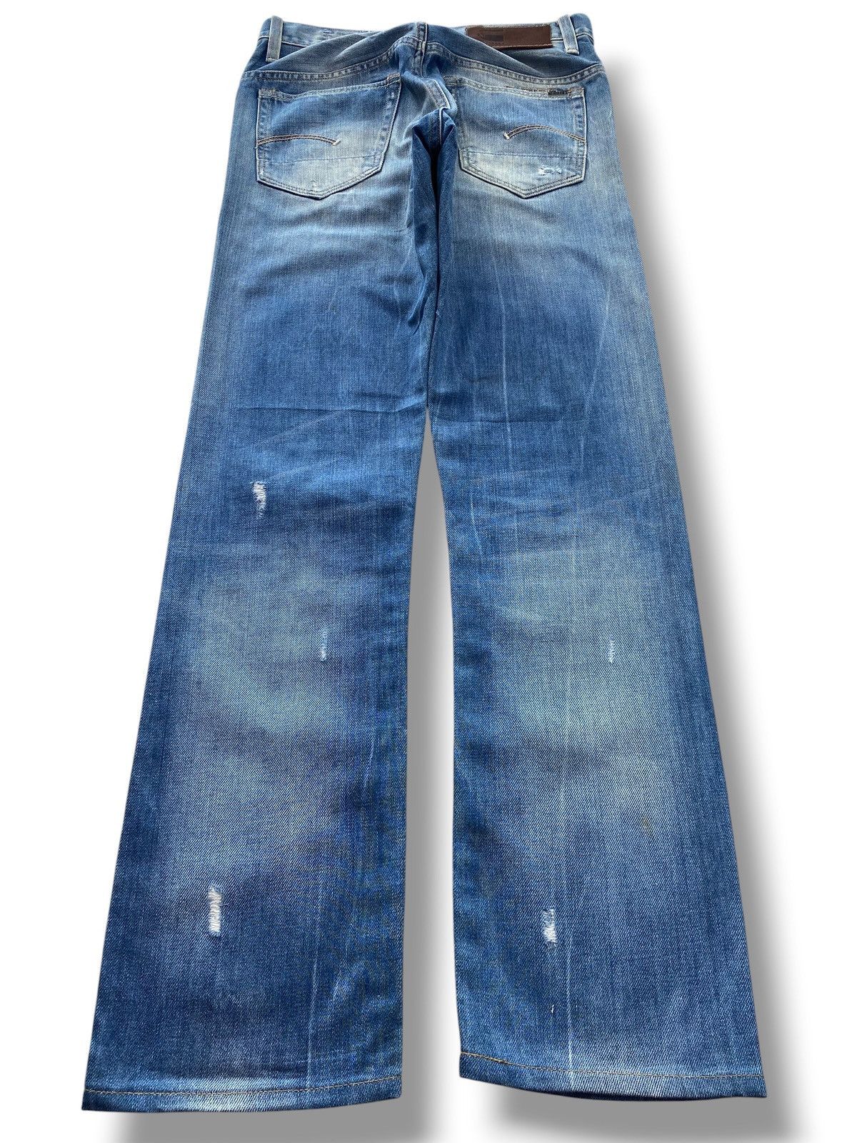 G-Star G-star Faded Wash Distressed Straight Leg Style Jeans Size US 28 / EU 44 - 3 Thumbnail