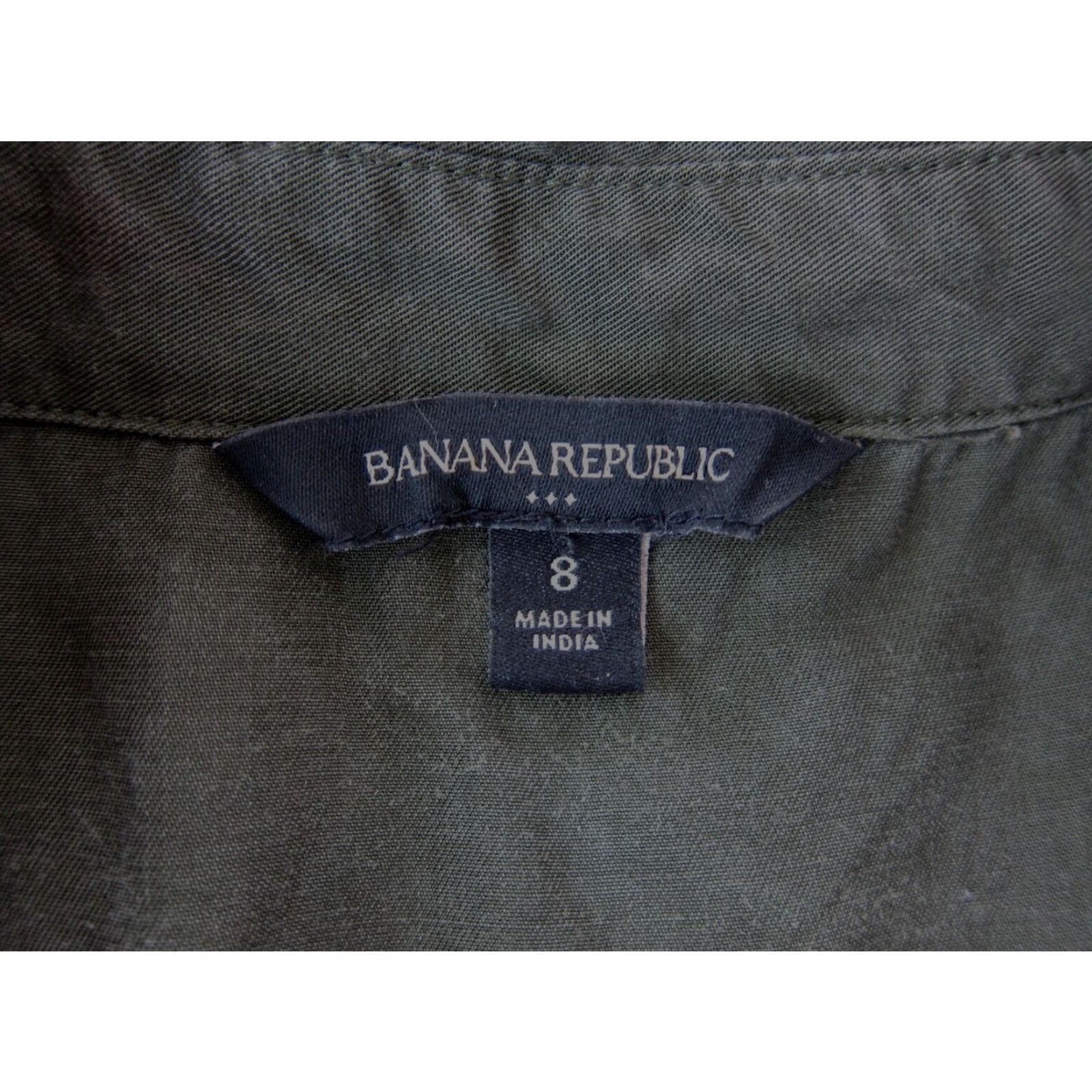 Banana Republic Banana Republic Rayon Army Green Collar Sleeveless Romper Jumpsuit Shorts 8 Size 30" / US 8 / IT 44 - 6 Thumbnail