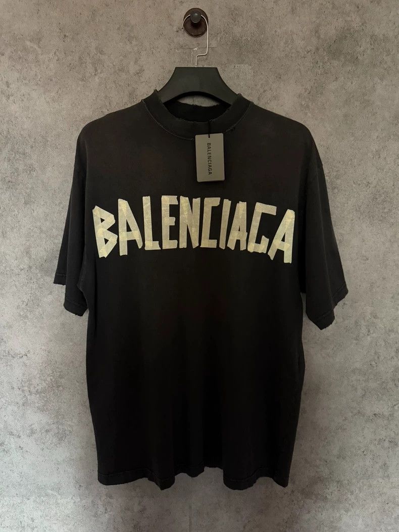 Balenciaga Balenciaga 24ss Classic Tape Print Vintage Short Sleeve T- Size US XS / EU 42 / 0 - 1 Thumbnail