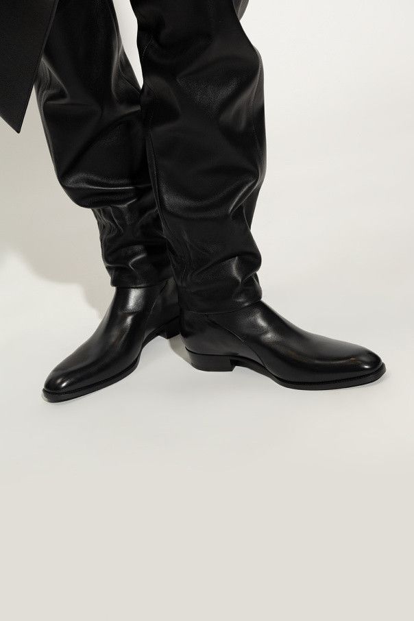 Saint Laurent Paris o1s1wg110426 663414 Wyatt Jodhpur Boots in Smooth Leather Size US 6.5 / EU 39-40 - 2 Thumbnail