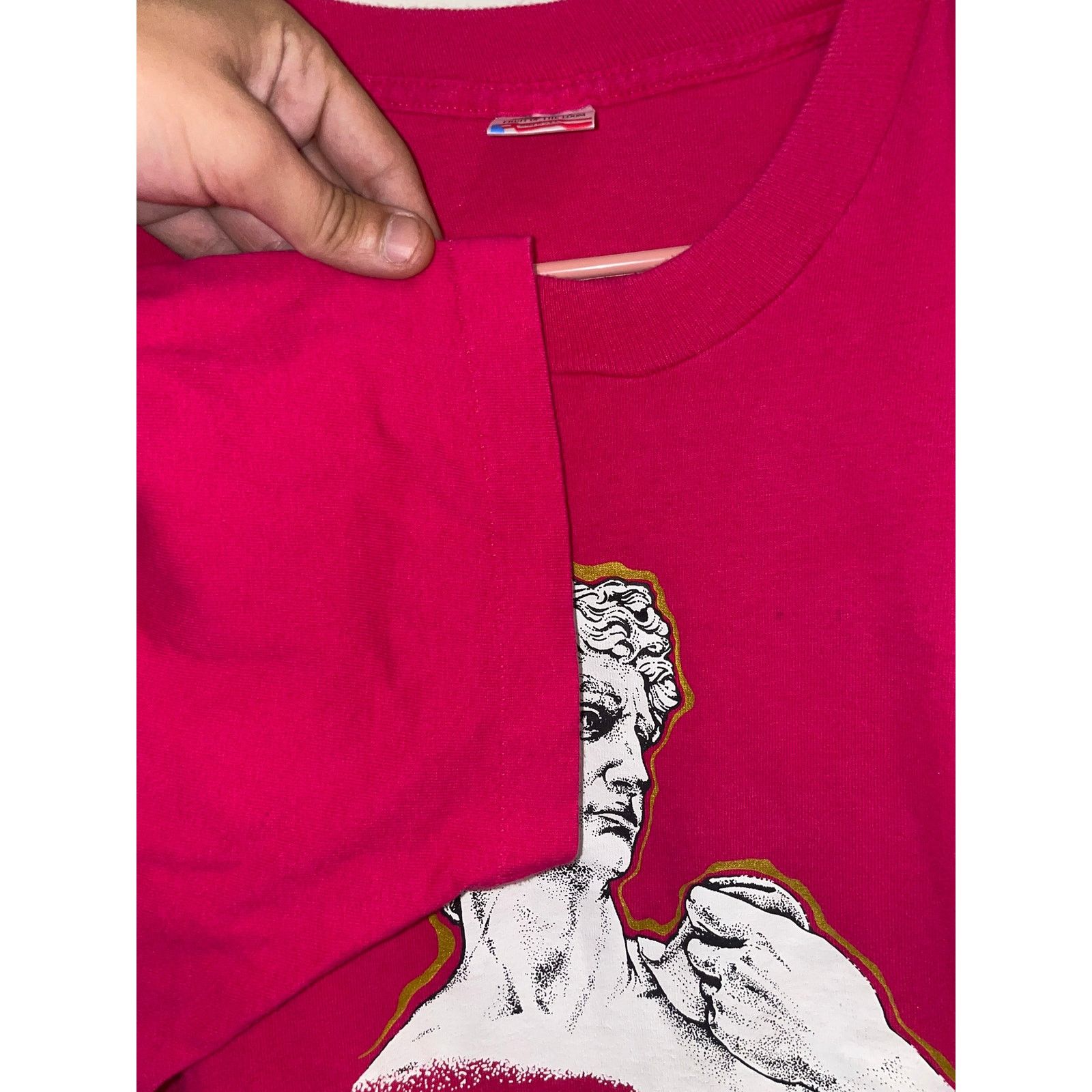 Fruit Of The Loom Vintage Michelangelo Art Shirt Loveland Show Tee 90s VTG XL Size US XL / EU 56 / 4 - 6 Thumbnail