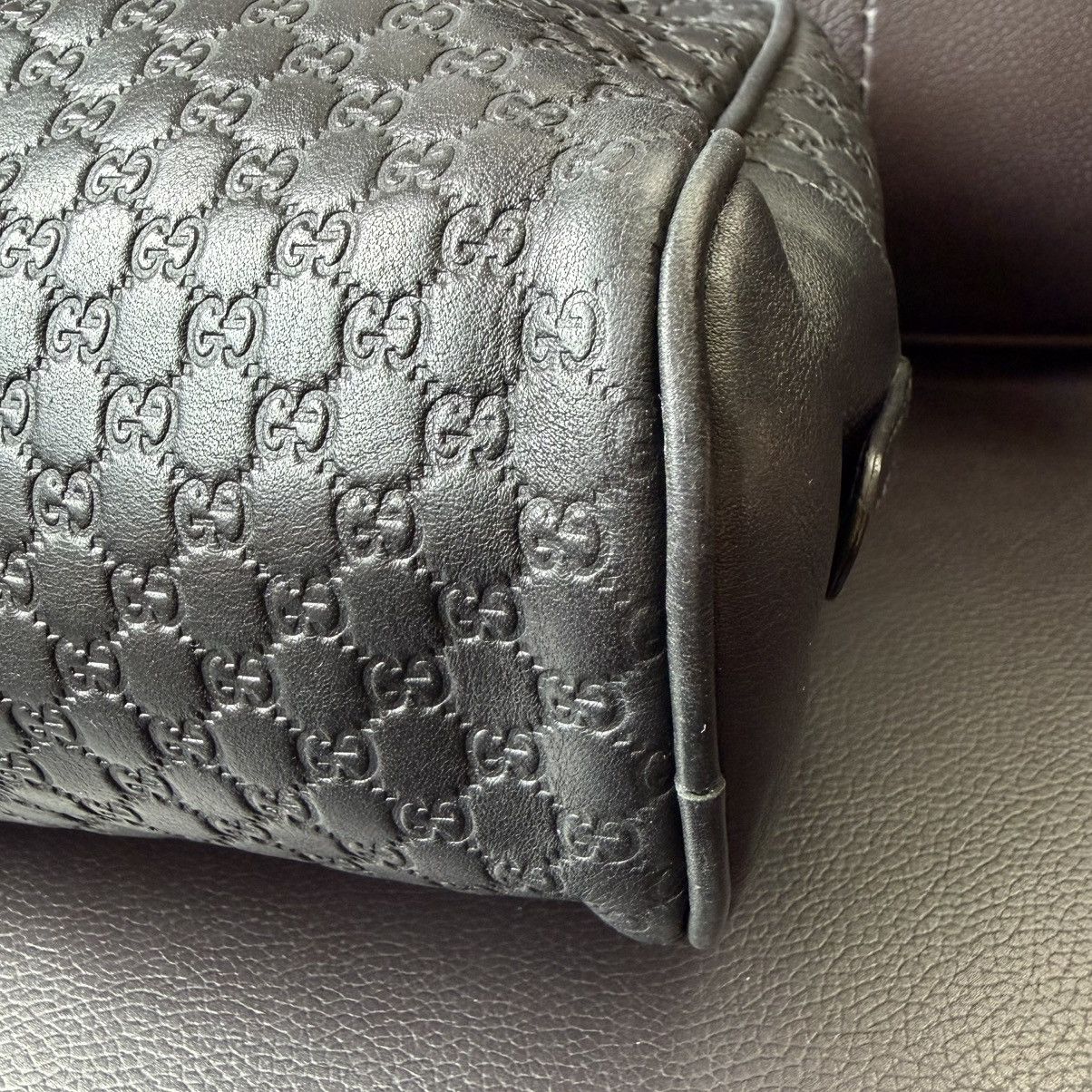 Gucci Gucci - Microguccissima Calfskin Black Toiletry Bag Size ONE SIZE - 8 Thumbnail
