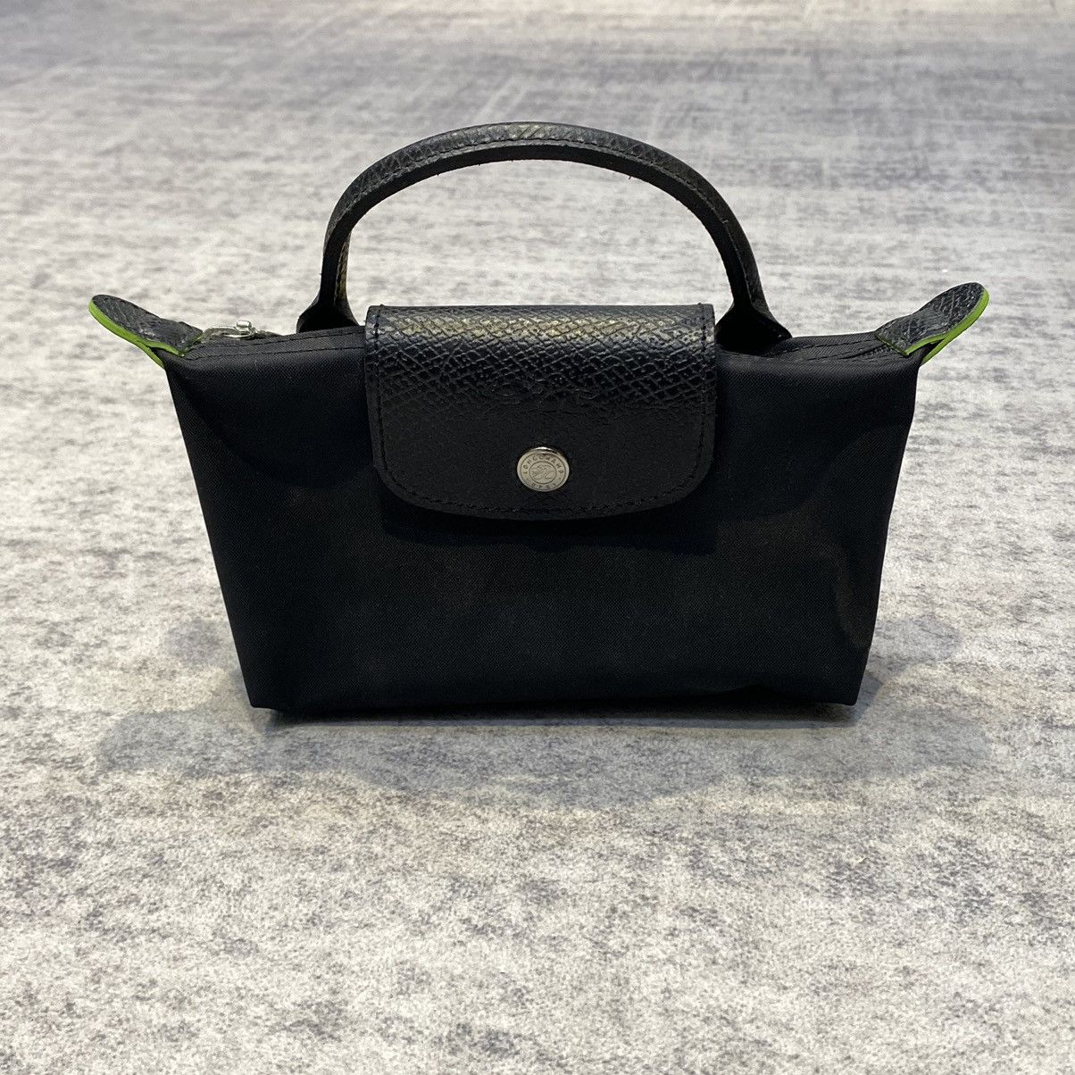 Longchamp LONGCHAMP Le Pliage Pouch Bag GREEN Black Size ONE SIZE - 1 Thumbnail