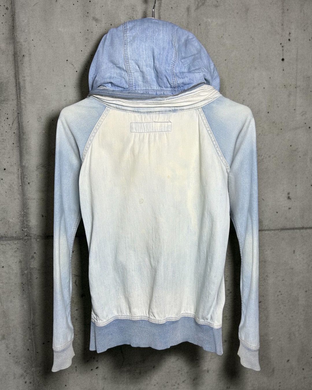 GOA Genuine Vintage Goa Distressed Denim-Style Hoodie Size US S / EU 44-46 / 1 - 2 Thumbnail