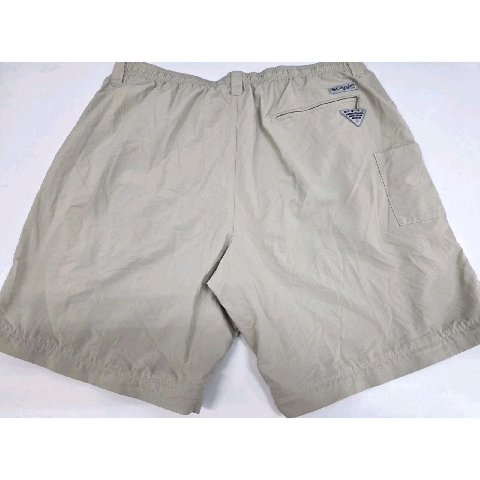 Vintage Columbia PFG Omni Shade Mens Fishing Shorts W/Liner Nylon Khaki XL Size US 36 / EU 52 - 2 Thumbnail