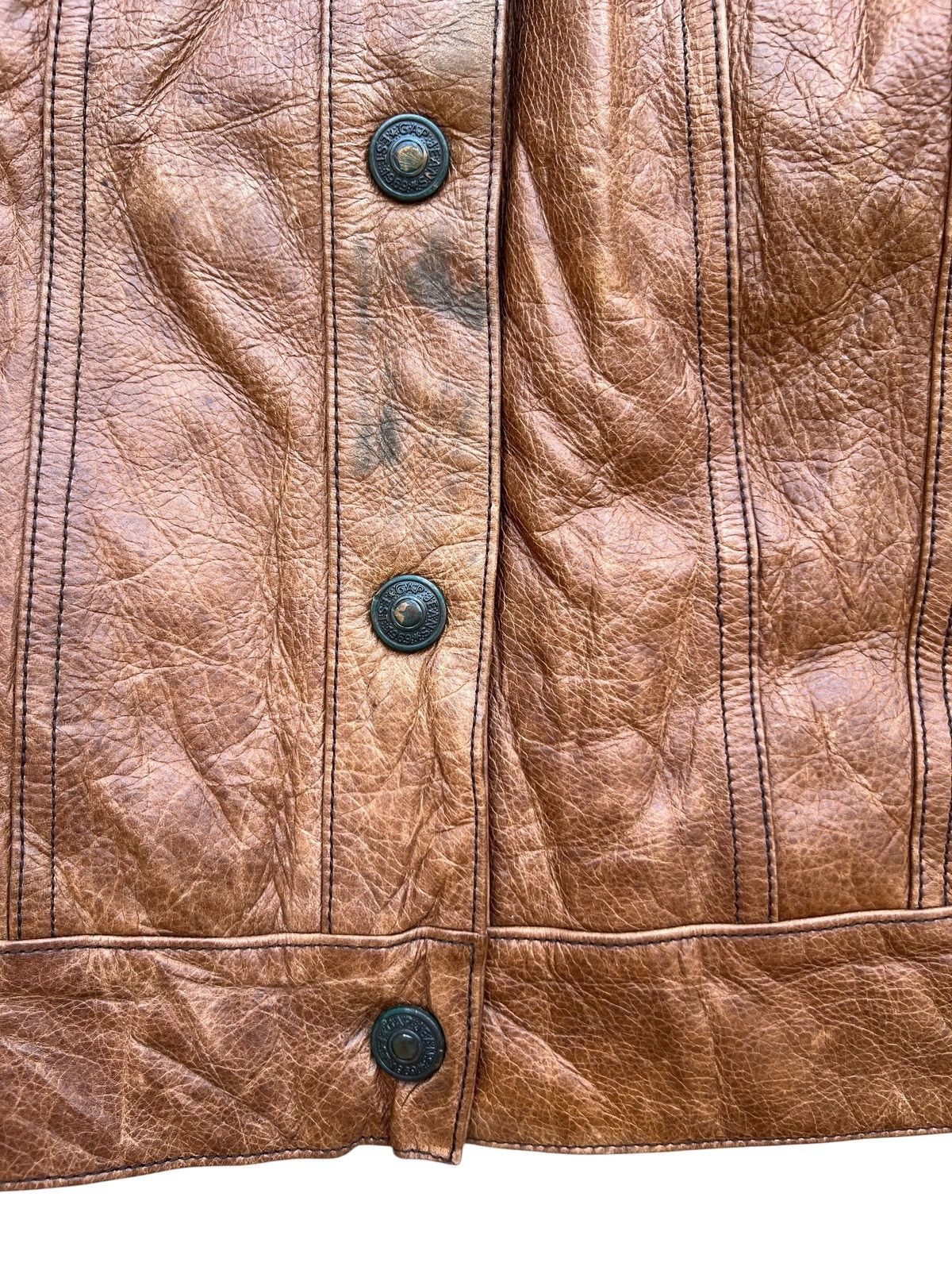 Gap Gap Brown Leather Jacket Size US S / EU 44-46 / 1 - 6 Thumbnail