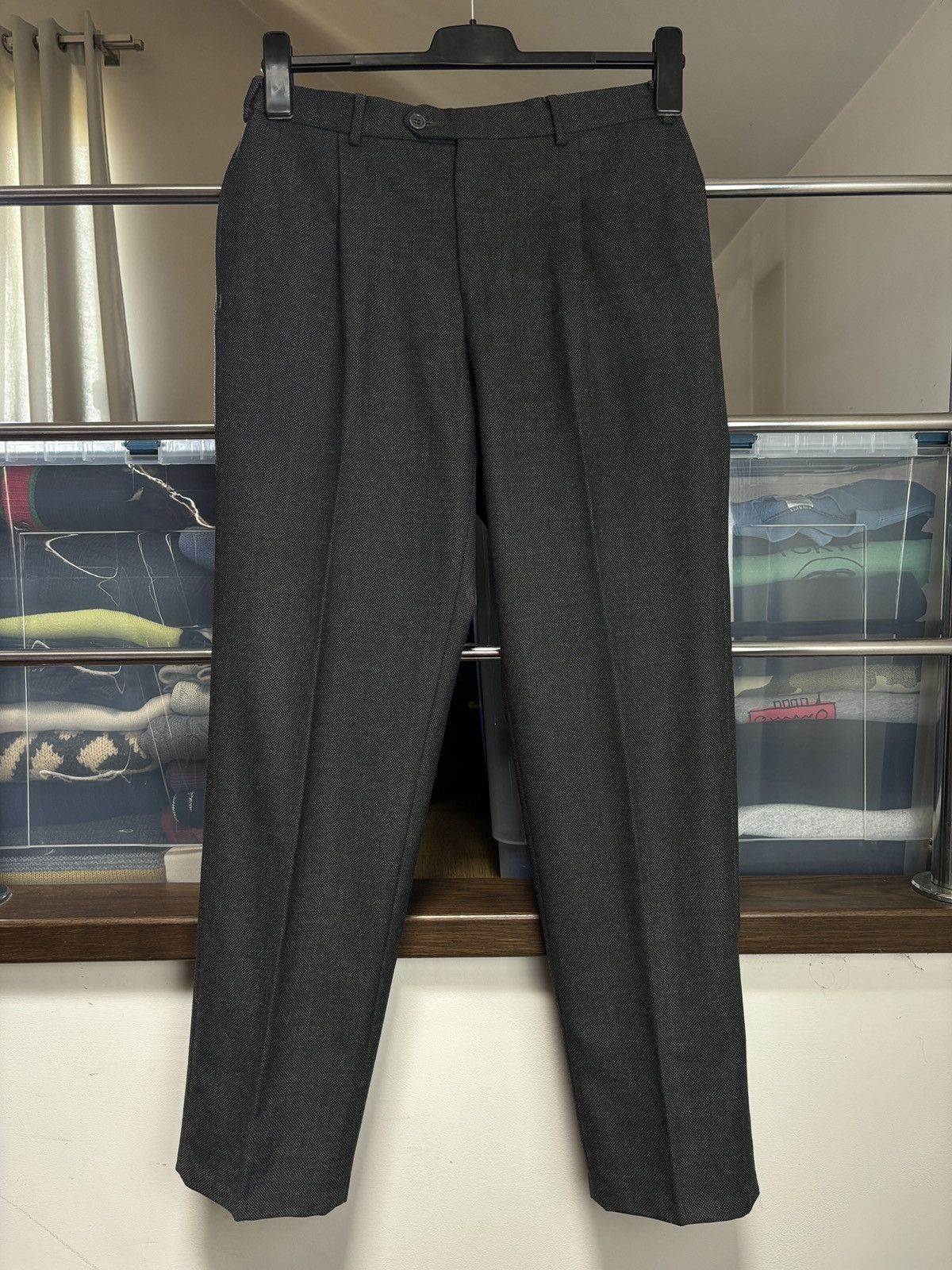 Aquascutum × Designer Aquascutum London Wool Suit Set Blazer + Pants Size 38S - 9 Thumbnail