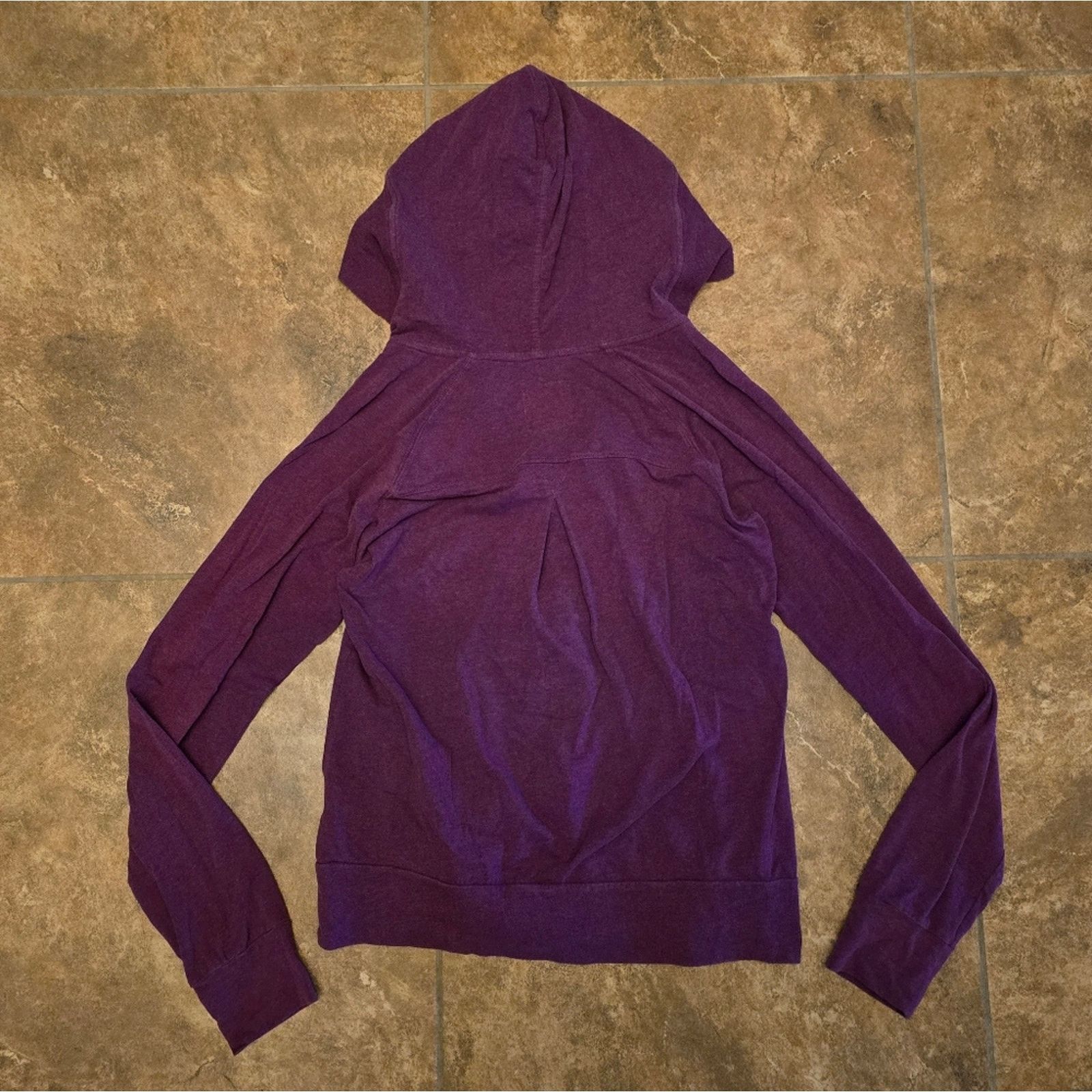 Nike Purple Cropped | NIKE | Athletic Zip Up Size L / US 10 / IT 46 - 2 Thumbnail