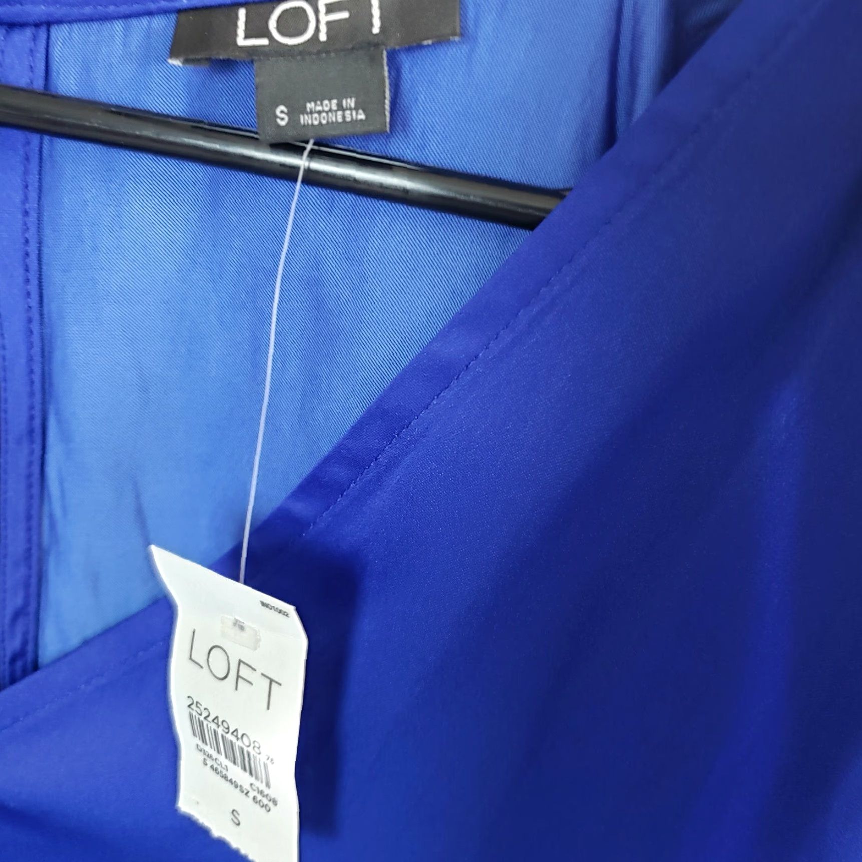 Loft LOFT Ann Taylor Womens Romper Solid Blue V-Neck Sleeveless Pockets XS? No, Size Small. Size 28" / US 6 / IT 42 - 5 Thumbnail