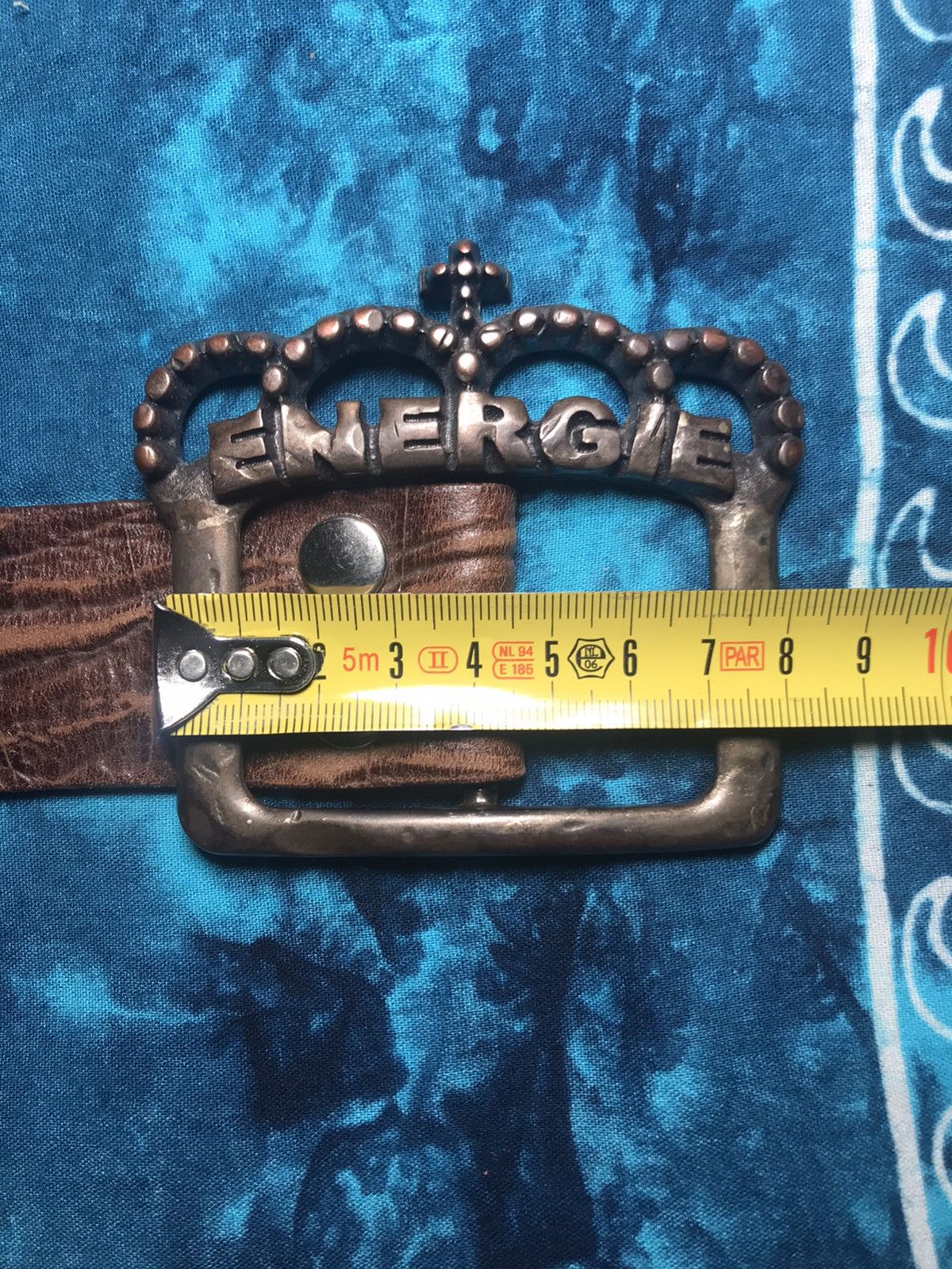 Energie Y2K Vintage Leather Belt Rodeo ENERGIE Size 32 - 8 Thumbnail