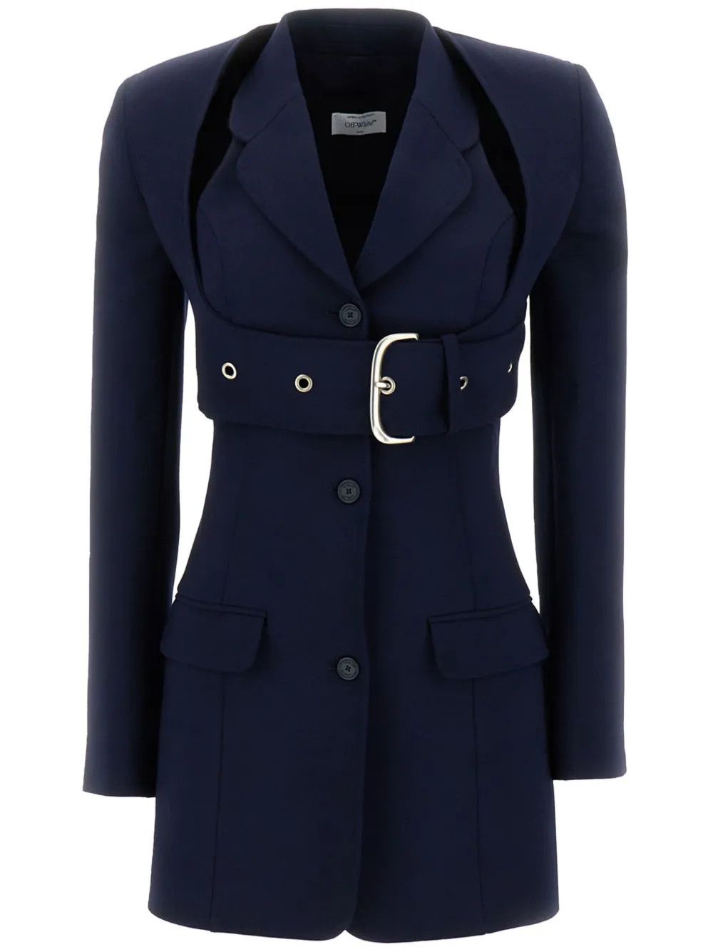 Off-White o1y1125 Blazer in Midnight Blue Size S / US 4 / IT 40 - 1 Thumbnail
