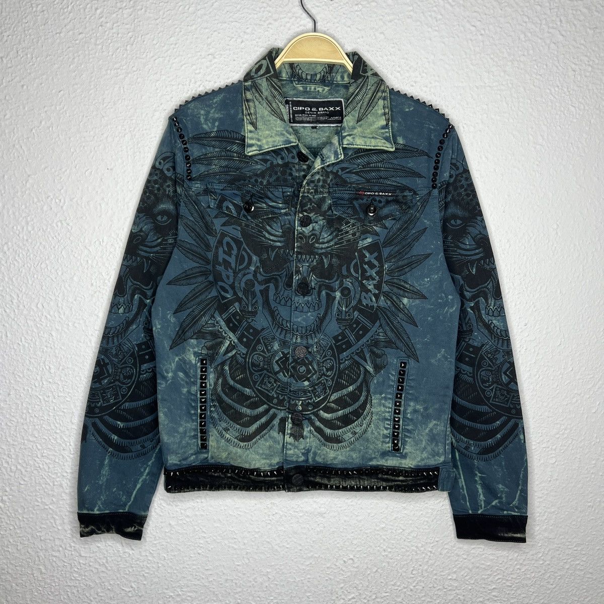 Other Cipo & Baxx Sick Skull Full Printed Denim Jacket Studded Size US L / EU 52-54 / 3 - 1 Thumbnail
