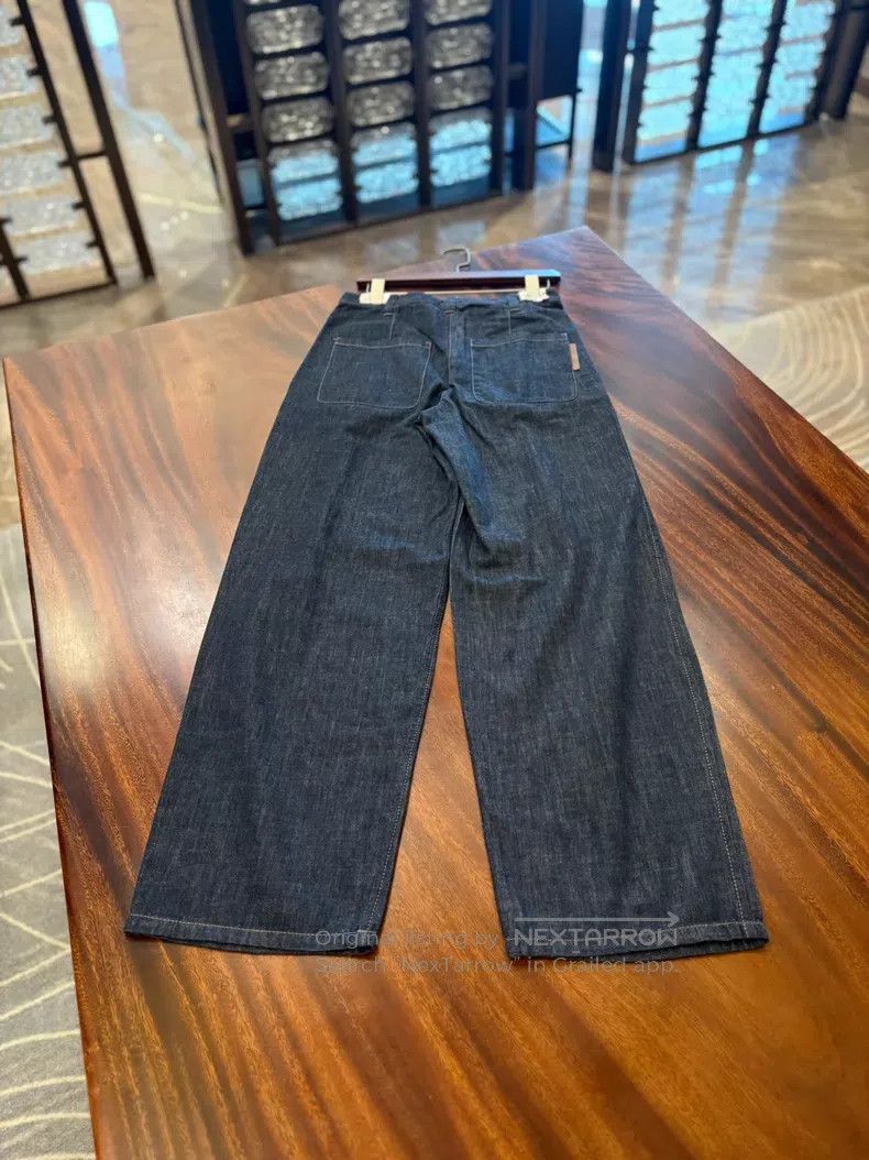 Brunello Cucinelli Brunello Cucinelli Women's Denim Wide Leg Pants Size 25" / US 0 / IT 36 - 3 Thumbnail