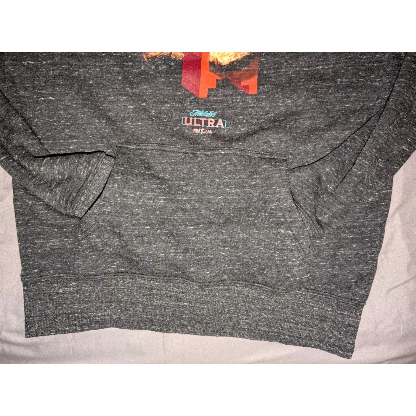 NBA VINTAGE NBA Jam Hoodie Sweatshirt Michalob Ultra Homage Large Dark Gray With Pockets Size US L / EU 52-54 / 3 - 5 Thumbnail