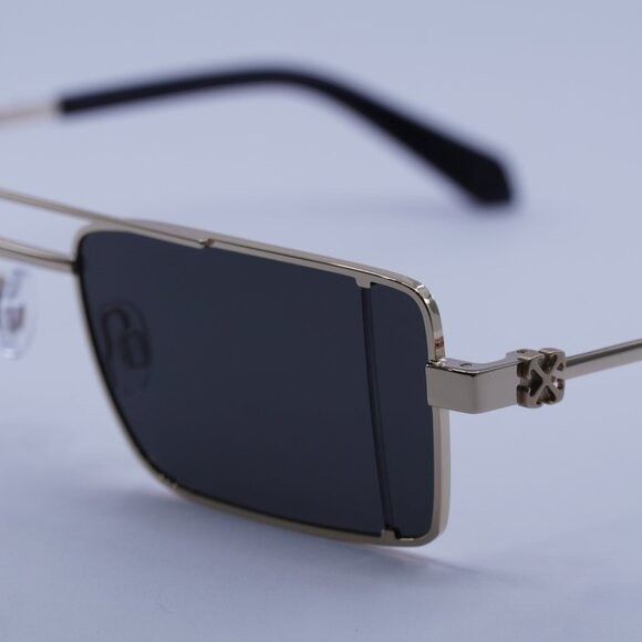 Off-White OERI14A CORTEZ 7607 Sunglasses Gold Rectangle