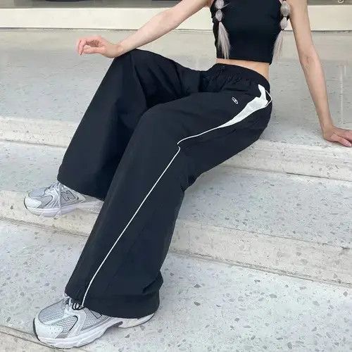 Indigo × Japanese Brand Bag Casual Baggy Sweatpants Women Korean Harajuku Oversize Size 30" / US 8 / IT 44 - 2 Thumbnail