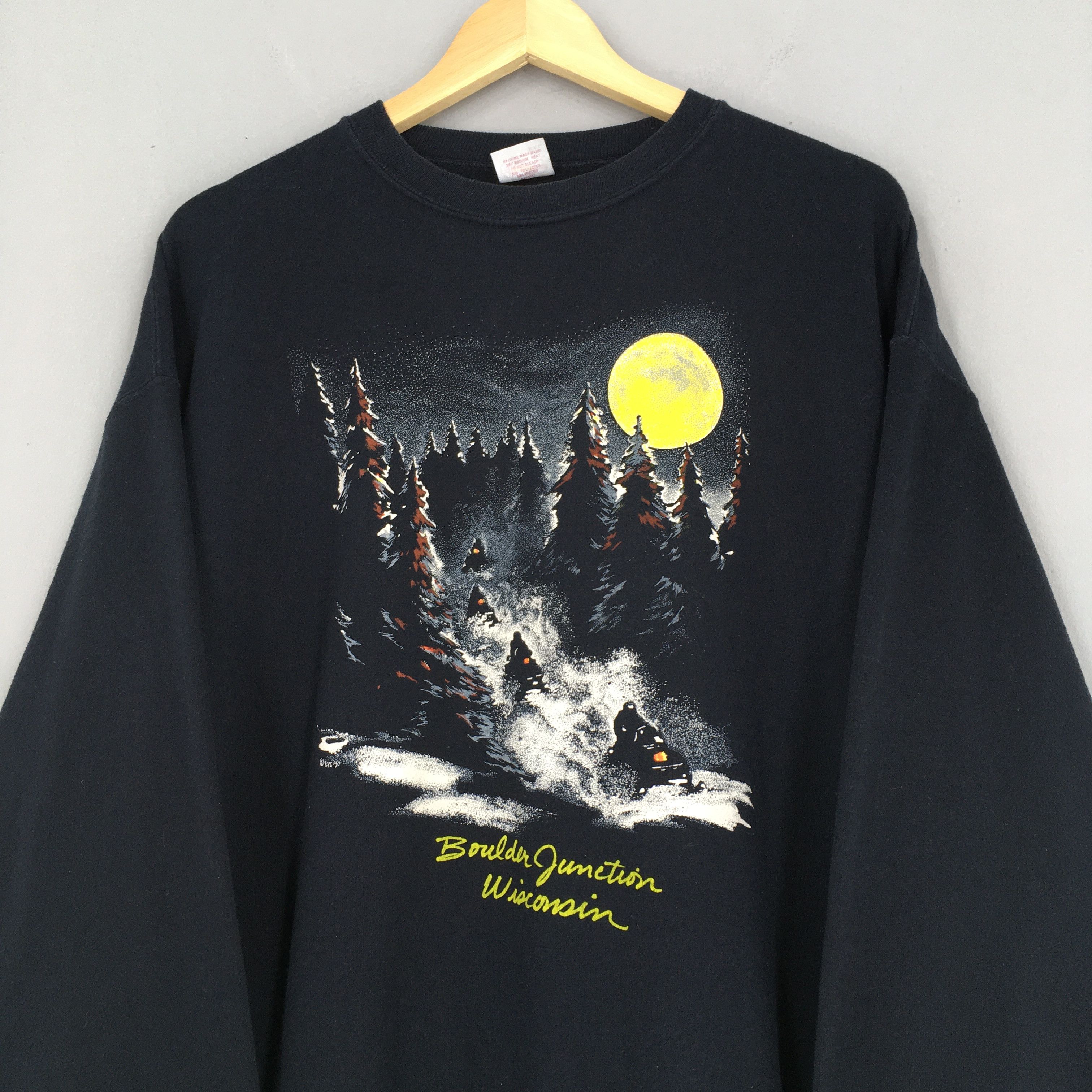 Habitat Vintage Boulder Junction Wisconsin Forest Nature Sweater Size US XXL / EU 58 / 5 - 2 Thumbnail