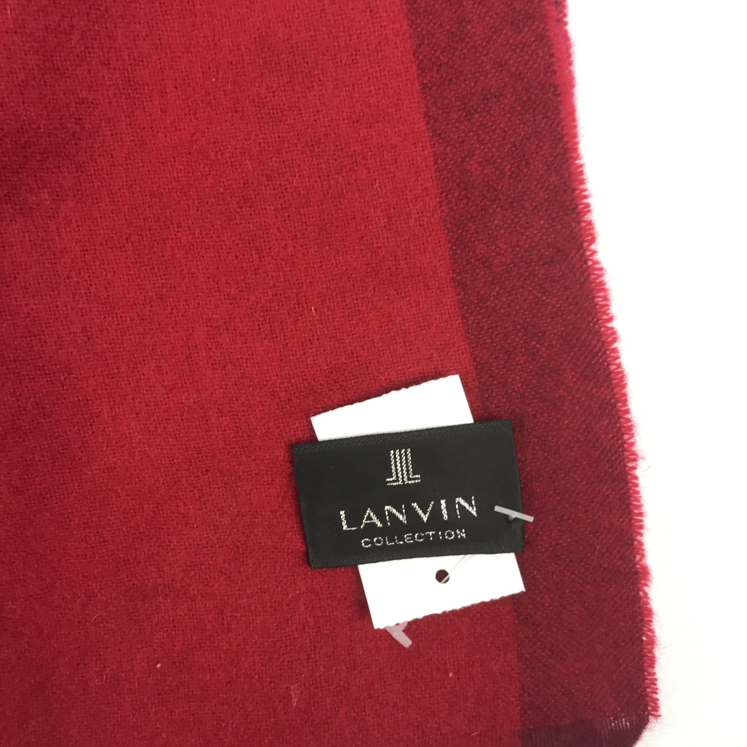 Lanvin Vintage Lanvin Scarf Muffler Wool Cashmere Scarves Size ONE SIZE - 4 Thumbnail