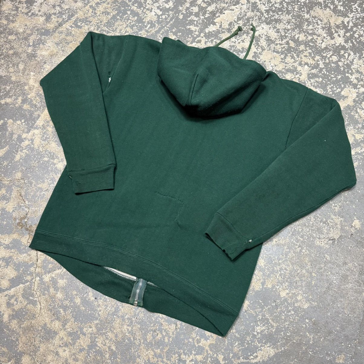 Vintage True Vintage Green Cotton Waffle Insulated Thermal Zip Hoodi Size US M / EU 48-50 / 2 - 17 Thumbnail