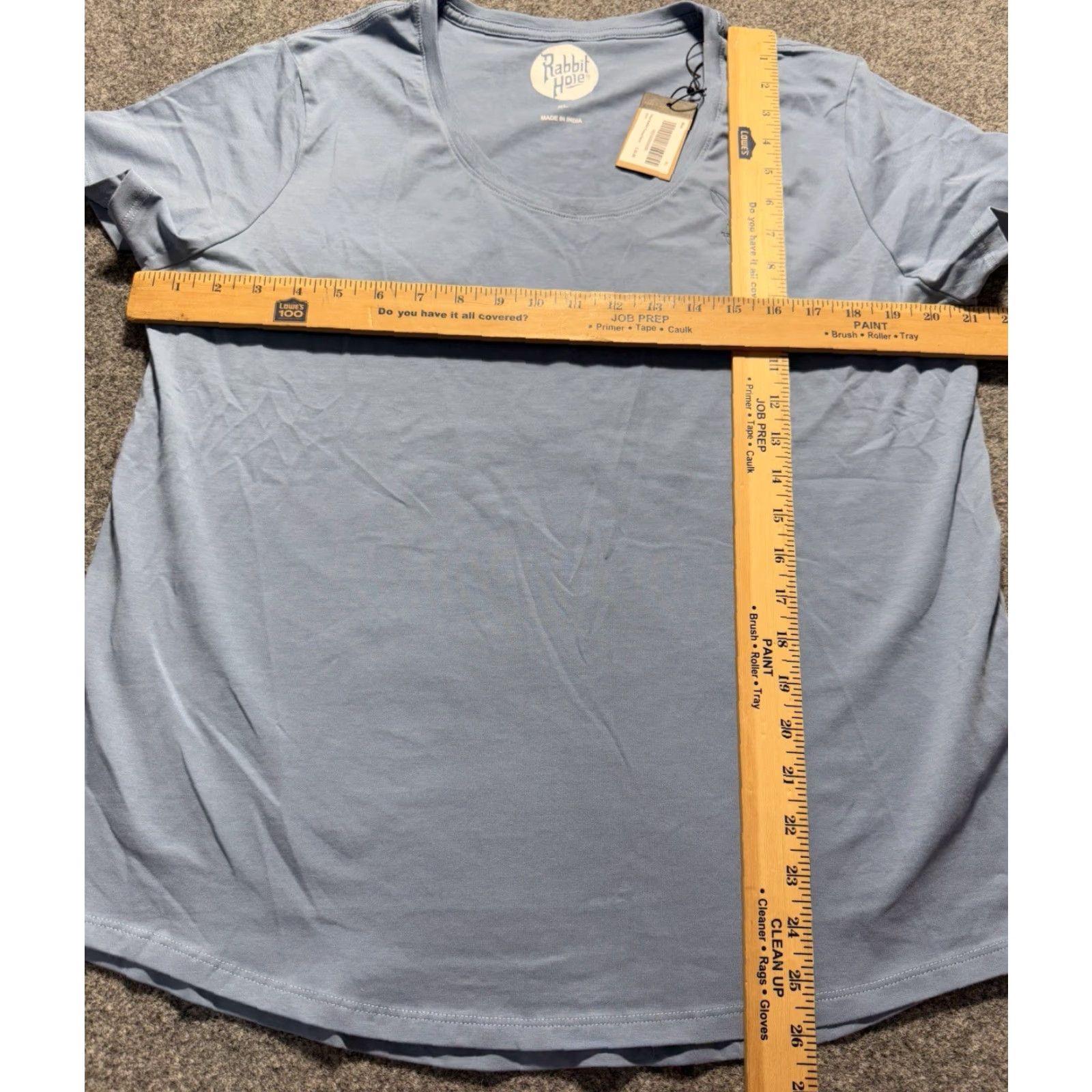 Vintage Rabbit Hole Distillery T-Shirt Blue Womens XL Scoop Neck Short Sleeve NWT Mod Rabbit Scoop Neck T-Shirt Blue Womens XL NWT Size XL / US 12-14 / IT 48-50 - 7 Thumbnail