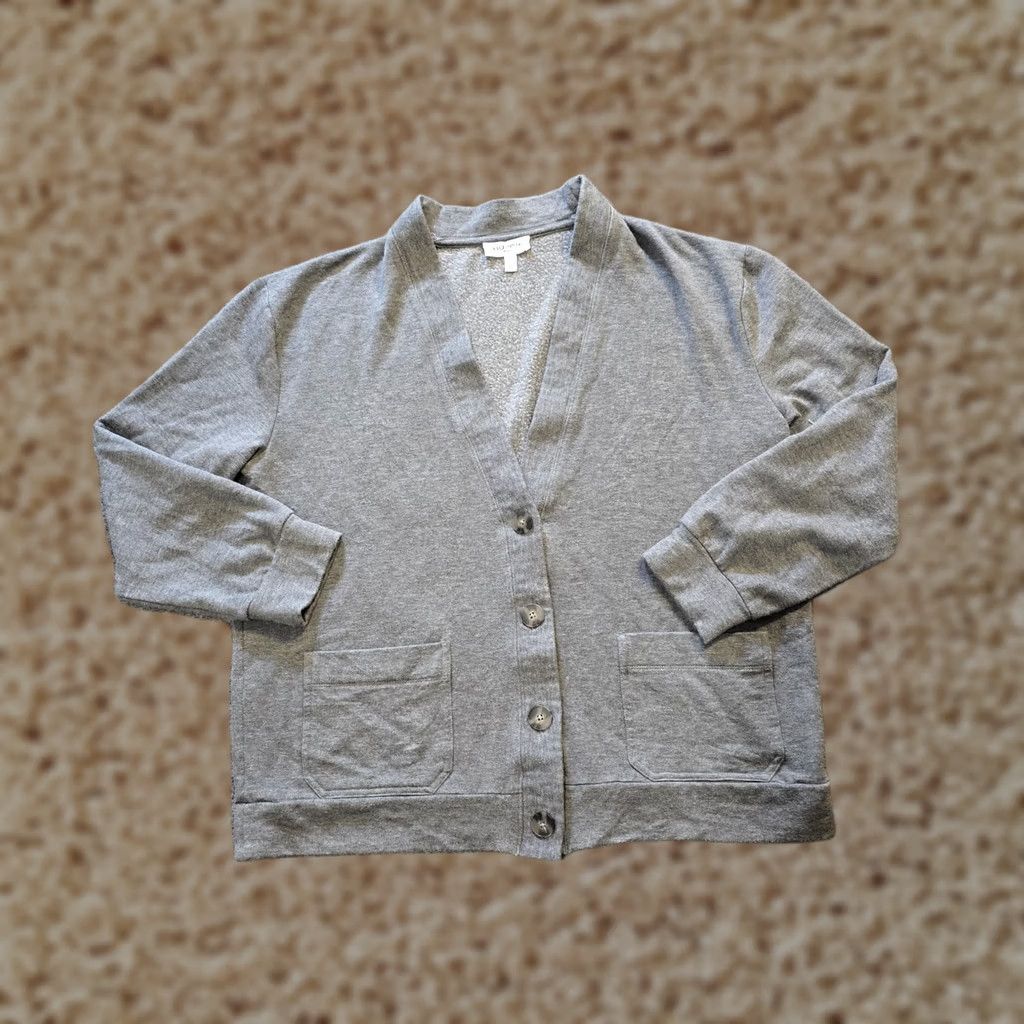 Vintage Haven Sweater Cardigan Women Size L Gray Pockets Casual Knit Shirt sweatshirt? Size L / US 10 / IT 46 - 1 Thumbnail