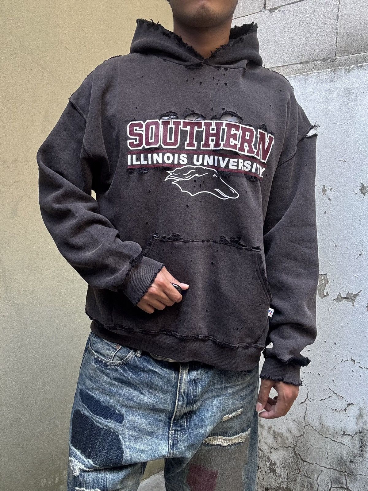 Vintage Faded Distressed Thrashed SOUTHERN Hoodie ERD Grunge Size US L / EU 52-54 / 3 - 12 Thumbnail