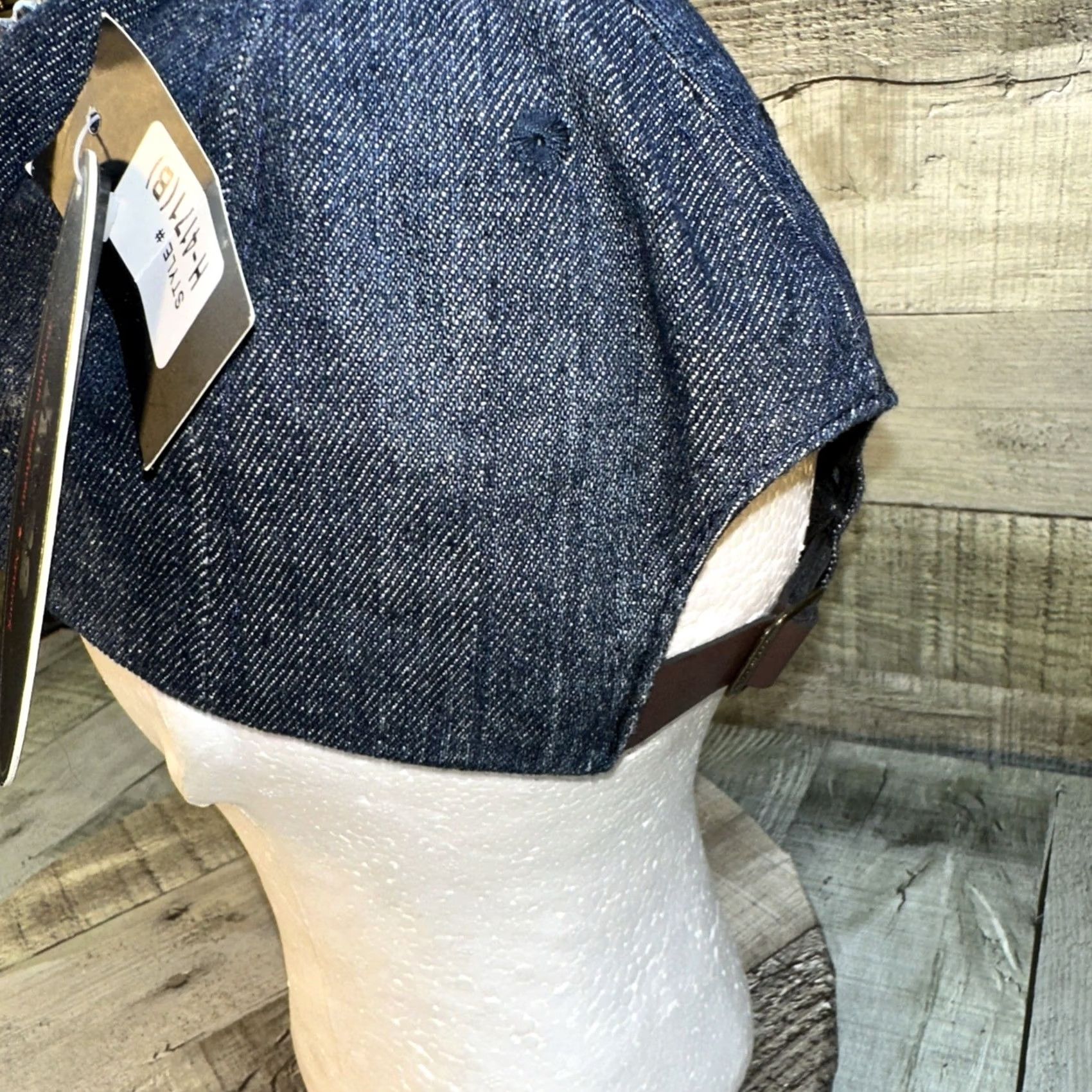 Vintage VINTAGE Boss Rhinestone Bling Hat Denim Jeweled Baseball Cap Adjustable Hana NWT Size ONE SIZE - 5 Thumbnail