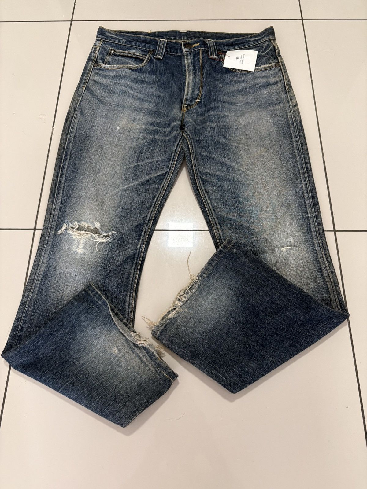 Vintage Vtg Lee Riders Flare Bootcut Distressed Jeans Size US 30 / EU 46 - 11 Thumbnail