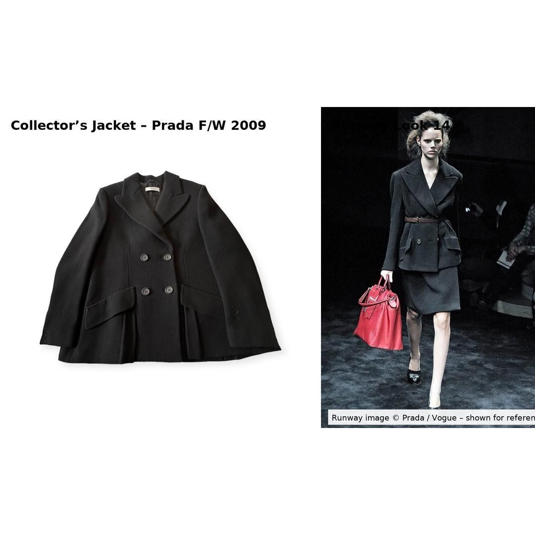Prada Prada Archival F/W 2009 Runway Look 14 Double-Breasted Wool Size M / US 6-8 / IT 42-44 - 3 Thumbnail