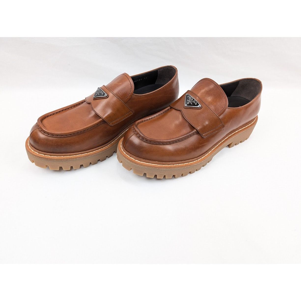 Prada o1rshd1 Calzature Uomo Shoes in Cognac Size US 12 / EU 45 - 16 Thumbnail
