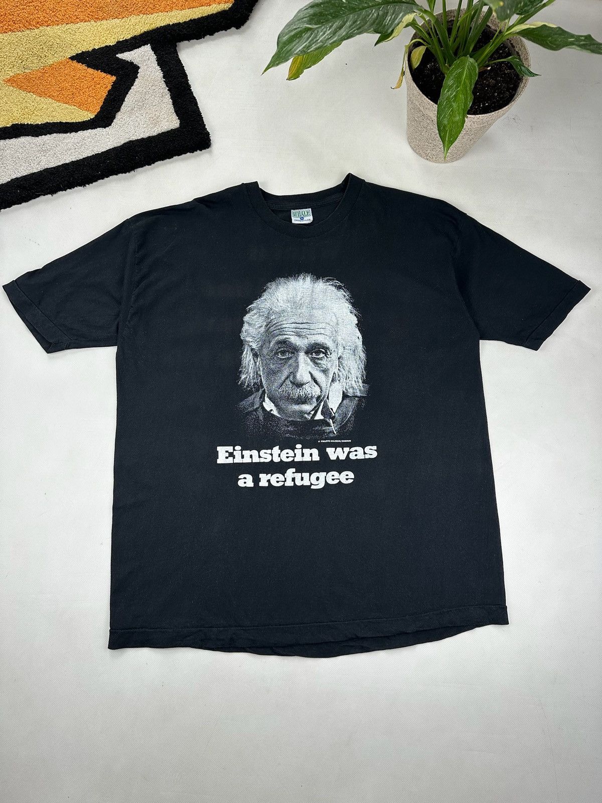 Band Tees × Vintage Vintage 90s Albert Einstein Shirt is refugee Size US XL / EU 56 / 4 - 1 Thumbnail