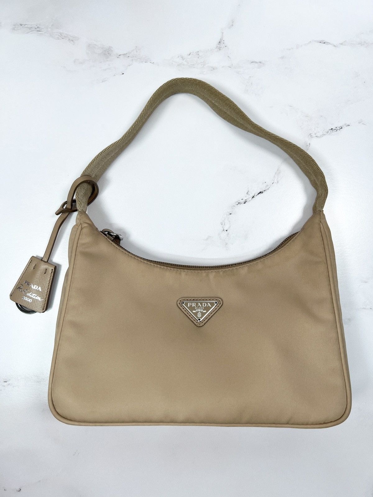 Prada Prada Milano Reedition 2000 Nylon Hobo Shoulder Bag Purse Size ONE SIZE - 2 Thumbnail