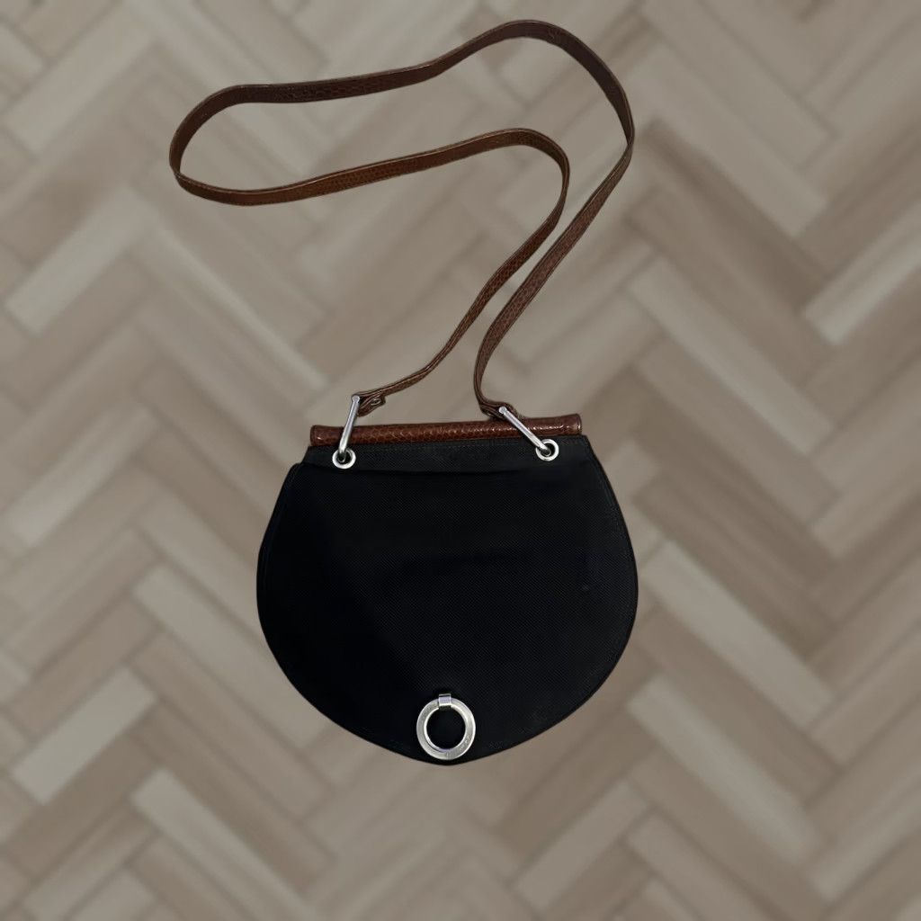 Charles Jourdan Charles Jourdan Satchel Purse Crossbody Leather Black Small Womens Over the Shoulder Bag Size ONE SIZE - 1 Thumbnail