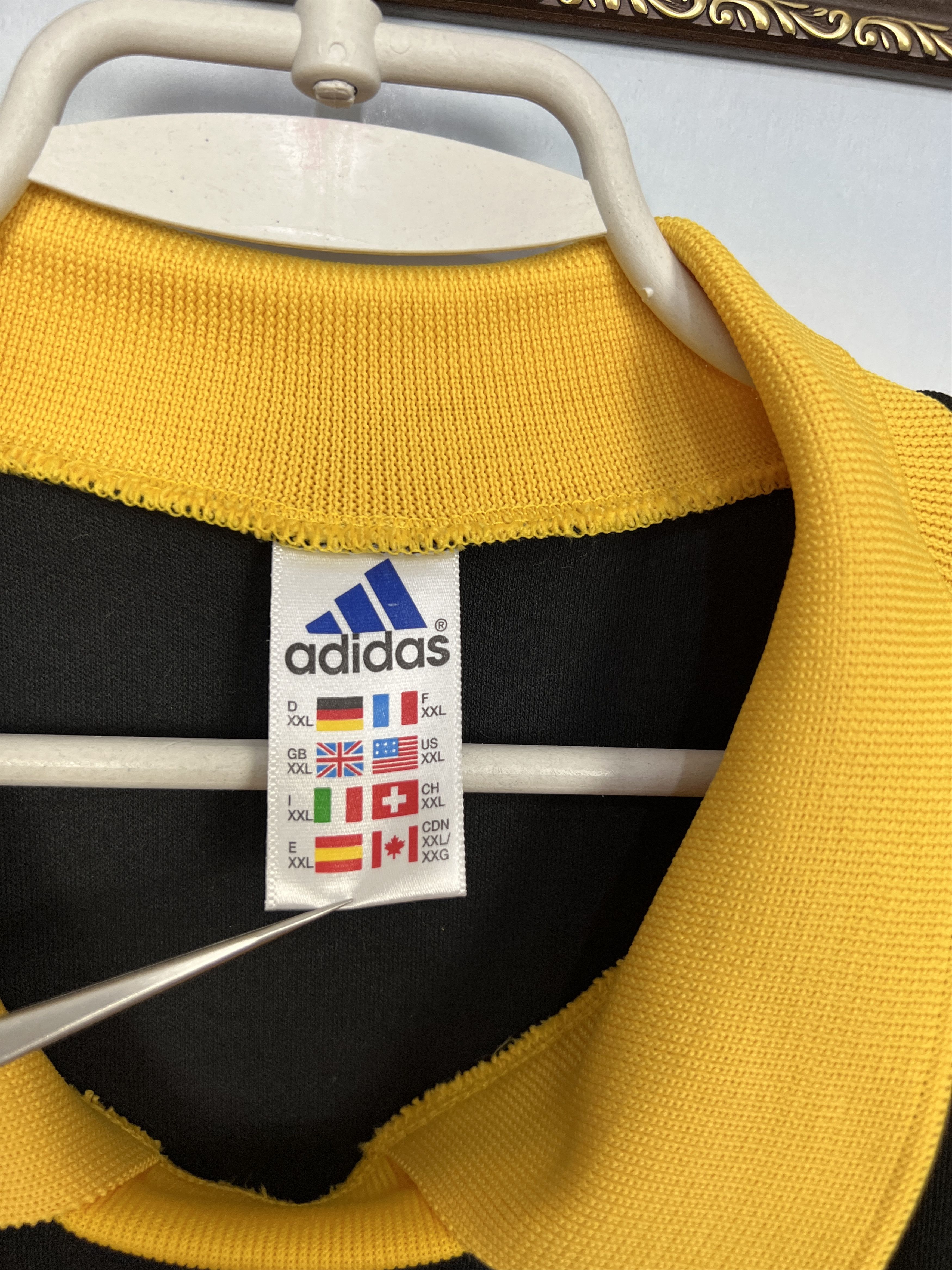 Adidas Vintage Football Template Shirt Soccer Long Sleeve Jersey Size US XXL / EU 58 / 5 - 6 Thumbnail