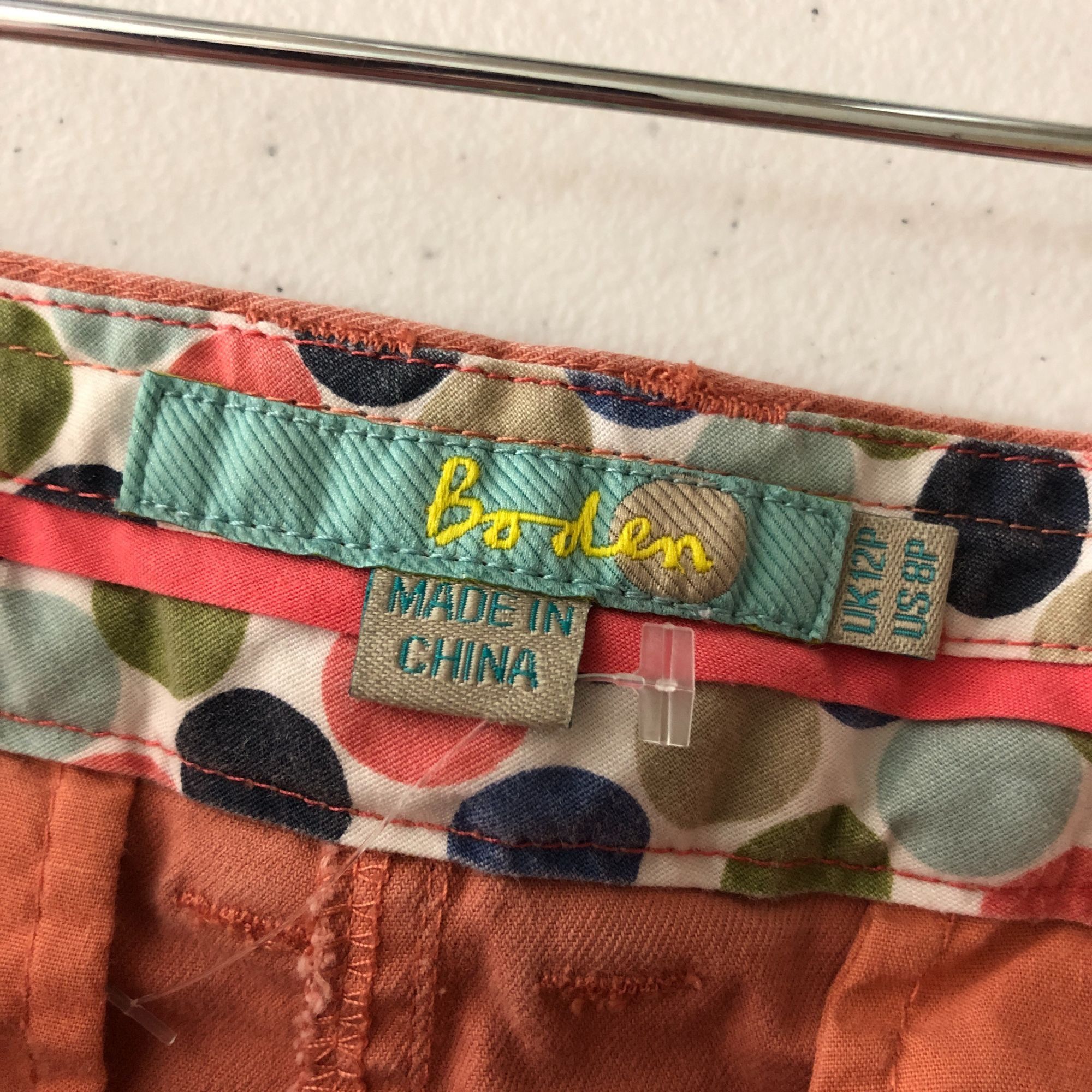 Boden Boden Womens Shorts Khaki Twill Cotton Bend Stretch Salmon P Size 30" / US 8 / IT 44 - 3 Thumbnail