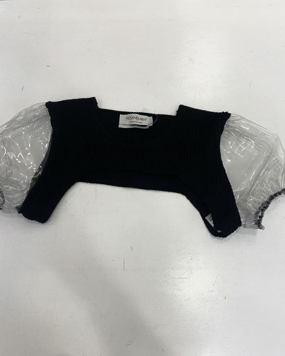 Yves Saint Laurent YSL bolero with transparent fabric inserts Size L / US 10 / IT 46 - 1 Thumbnail
