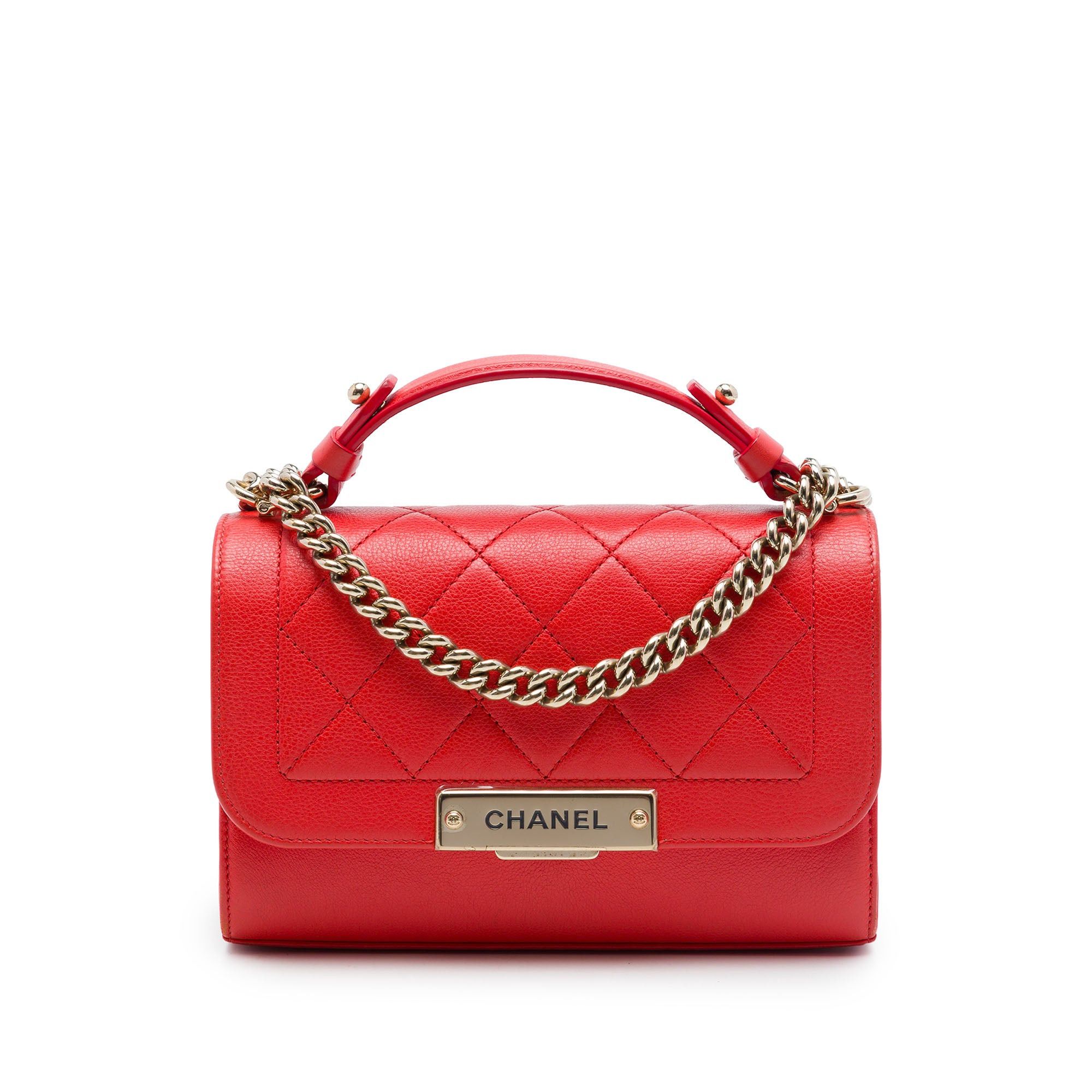 Chanel Quilted Grained Calfskin Label Click Flap Size ONE SIZE - 1 Thumbnail