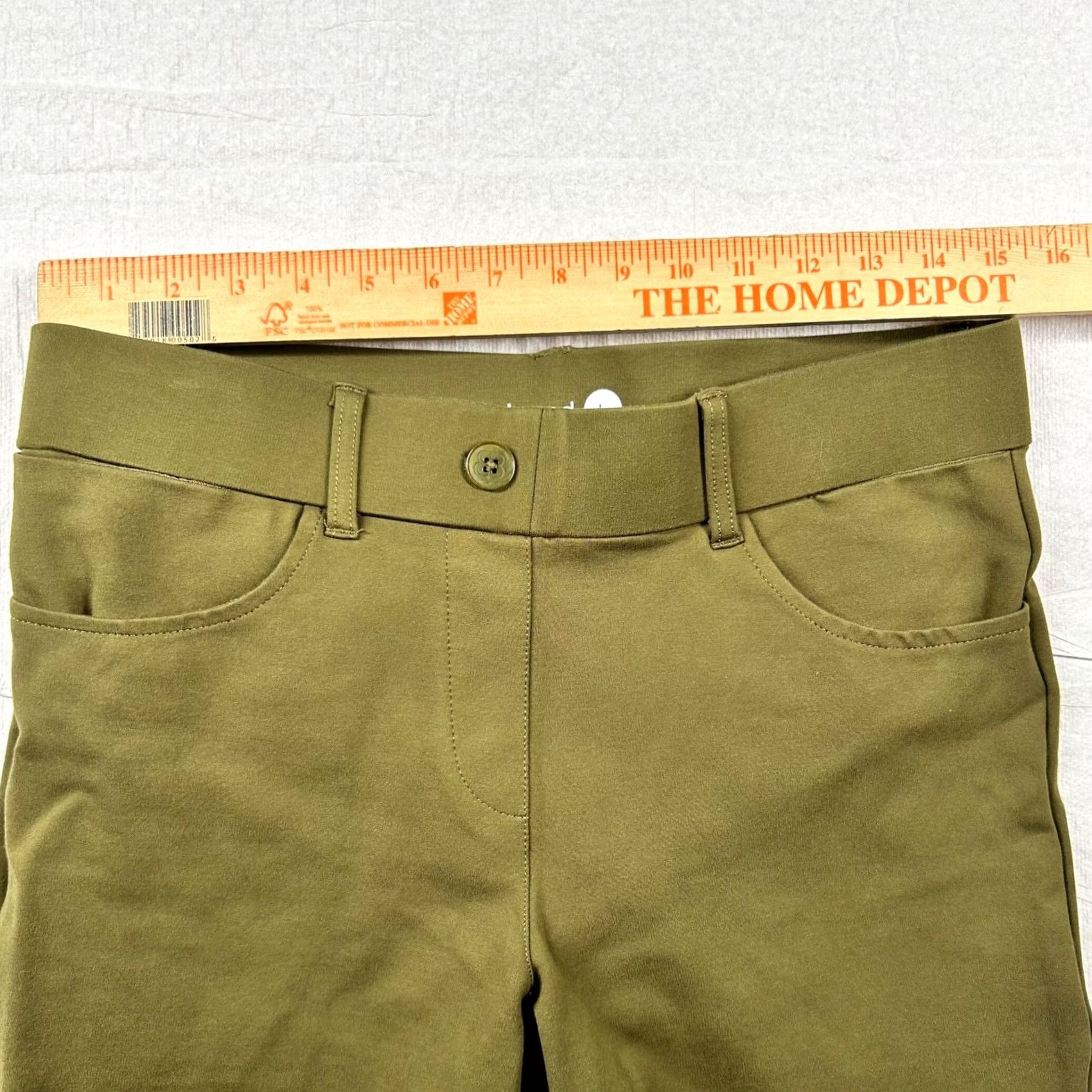 Olive Betabrand Pants Womens L Straight Ponte Olive Peridot Stretch Pockets Size 36" / US 14 / IT 50 - 5 Thumbnail