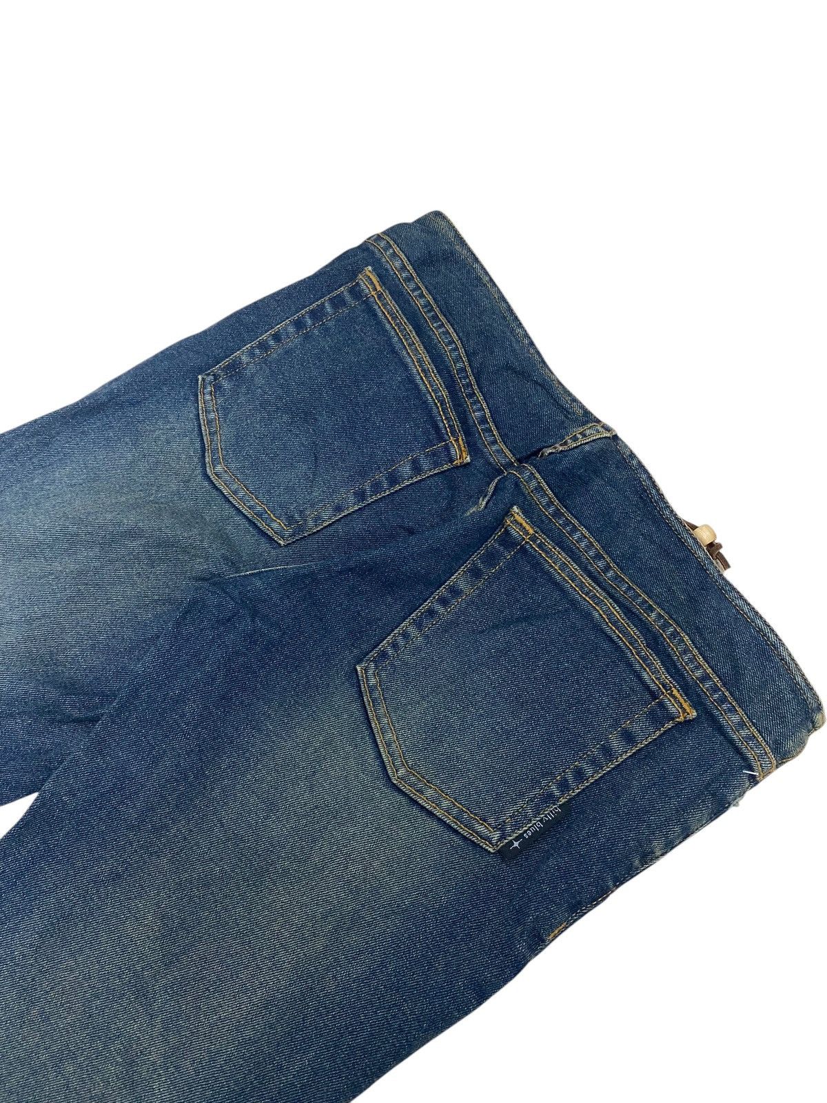 Tornado Mart Vintage Flare Billy Blues Lace Up Denim with Frayed Hem Size US 31 - 12 Thumbnail