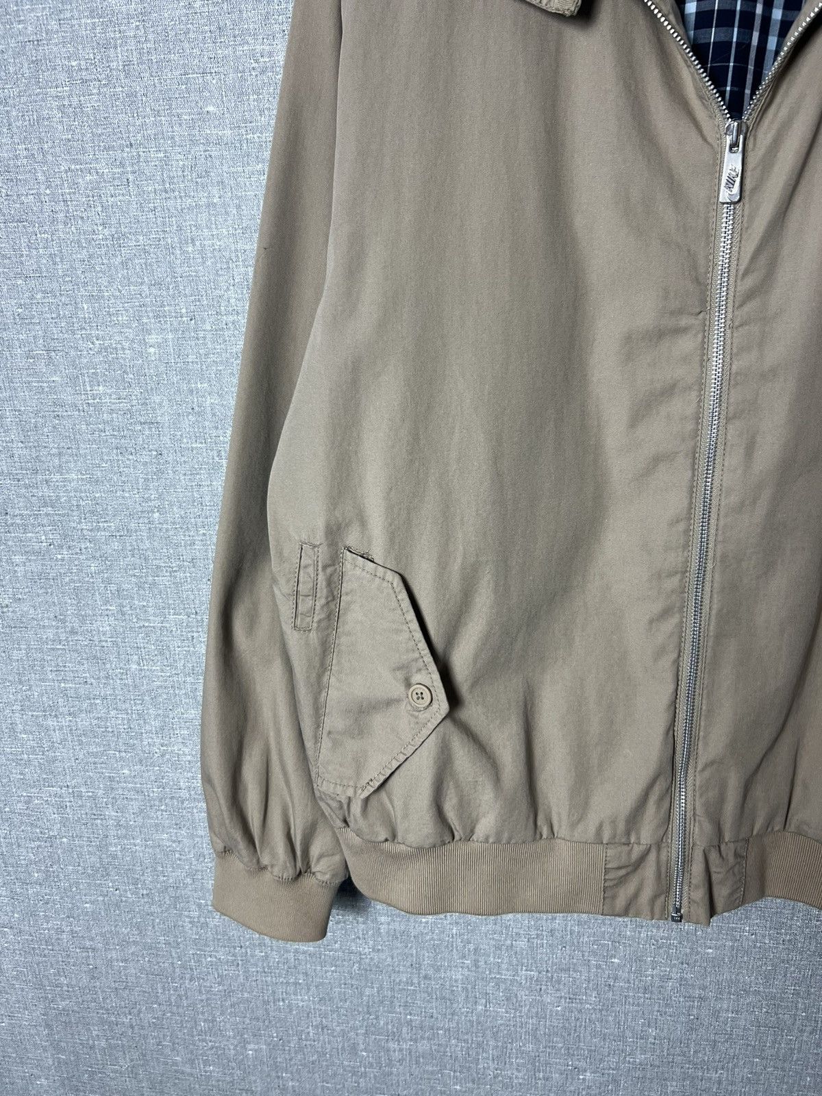 Nike × Vintage Vintage Nike Sportswear Plaid Lined Collared Bomber Jacket Size US L / EU 52-54 / 3 - 8 Thumbnail