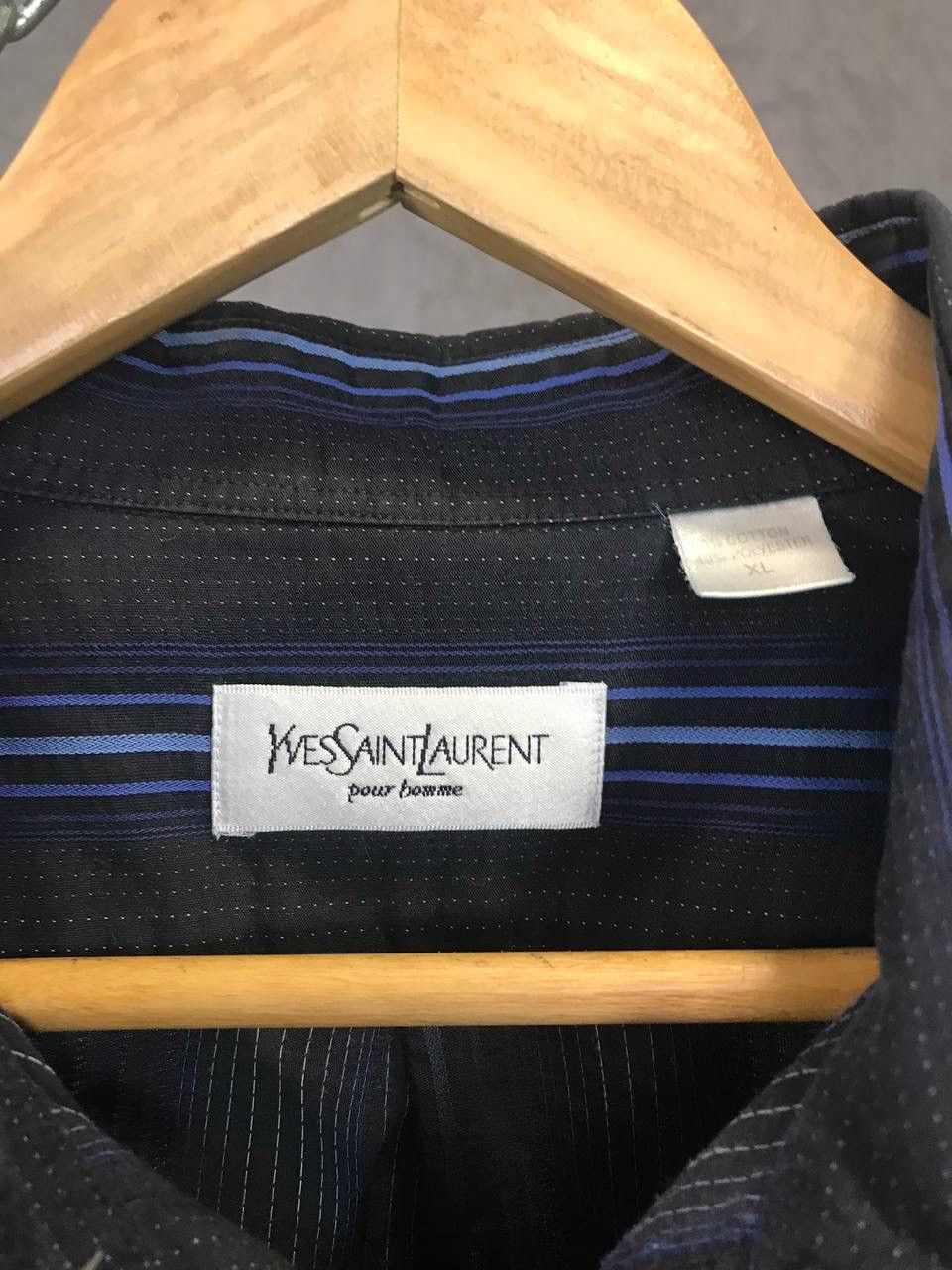 Yves Saint Laurent YSL Yves Saint Laurent vintage luxury designer logo shirt Size US XL / EU 56 / 4 - 4 Thumbnail