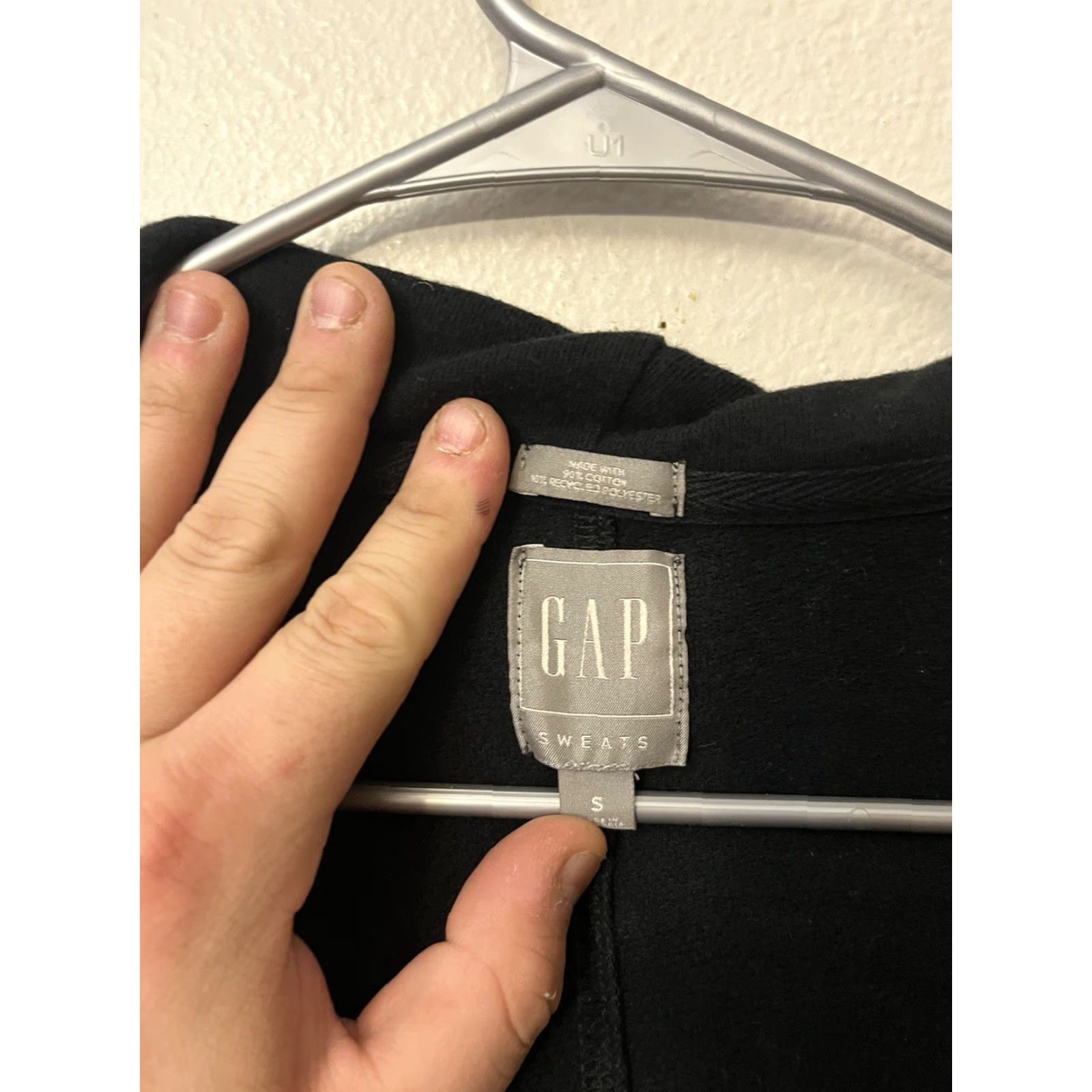 Gap Gap Hoodie Cardigan Womens XS Black Fleece Cotton Blend Activewear Hooded Pockets Small Regular Fall Spring Summer Winter Xs Womens Gap Size XS / US 0-2 / IT 36-38 - 3 Thumbnail