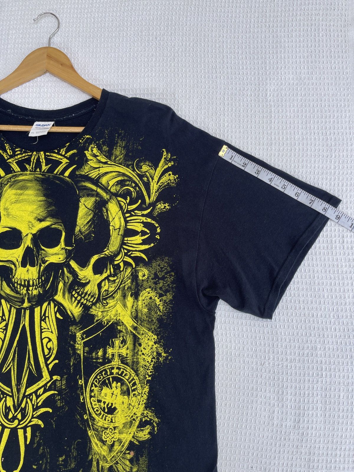 Affliction Last Drop🔥Rare🔥Vintage y2k Affliction Skulls ERD GRUNGE TEE Size US XXL / EU 58 / 5 - 12 Thumbnail