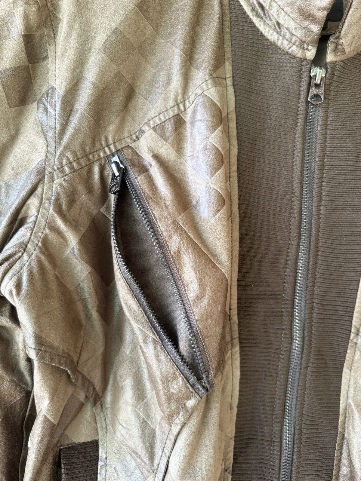 Isamu Katayama Backlash Alien Biker Jacket Geometric Pattern Zipper Size US L / EU 52-54 / 3 - 9 Thumbnail