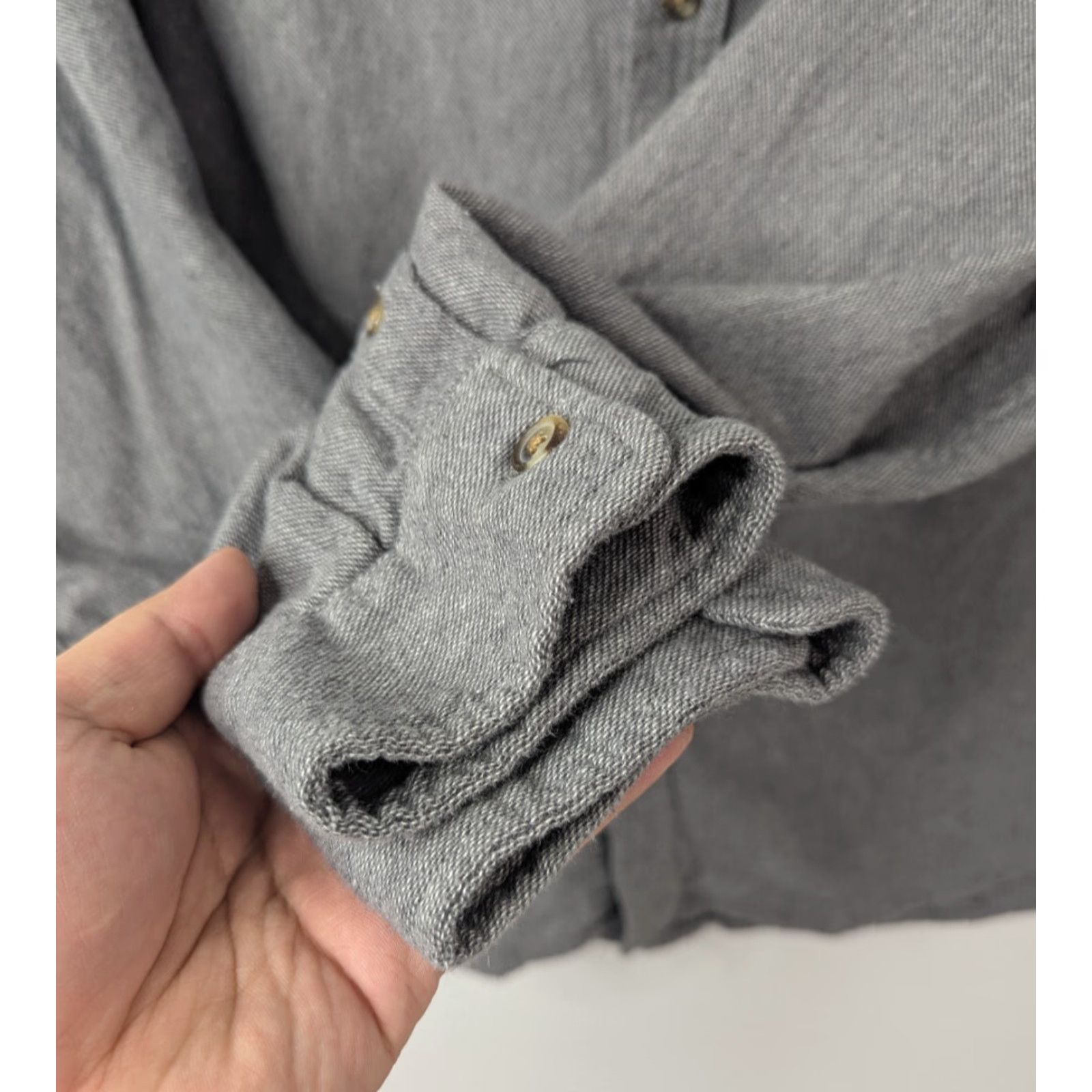 Old Navy Old Navy Button-Up Shirt XL Gray Long Sleeve Flannel Cotton Size US XL / EU 56 / 4 - 3 Thumbnail