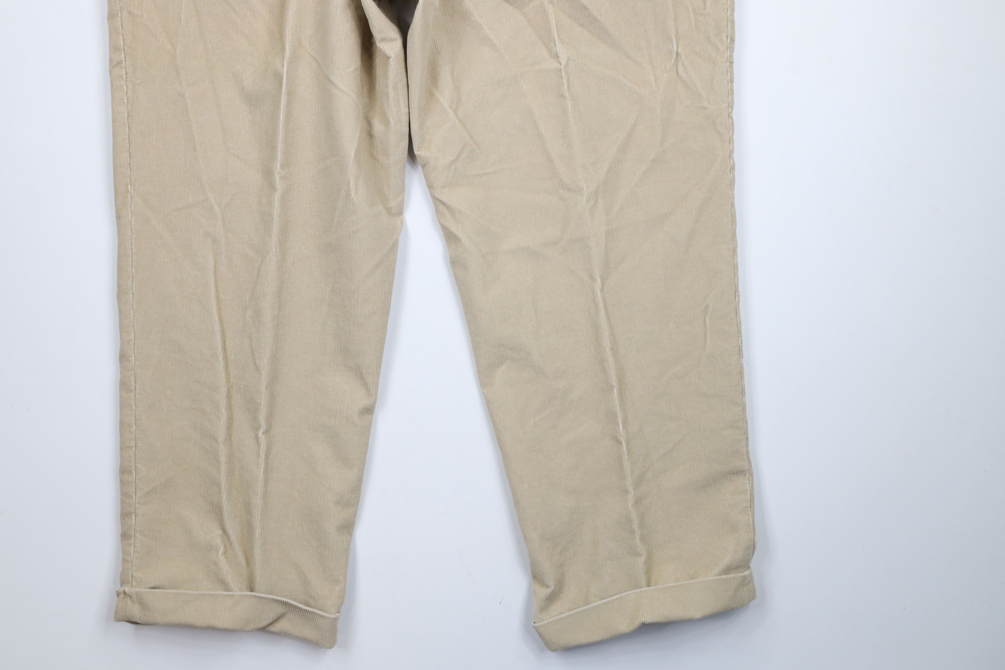 Lands' End × Vintage Vintage Lands End Cuffed Wide Leg Corduroy Chino Pants Size US 38 / EU 54 - 11 Thumbnail