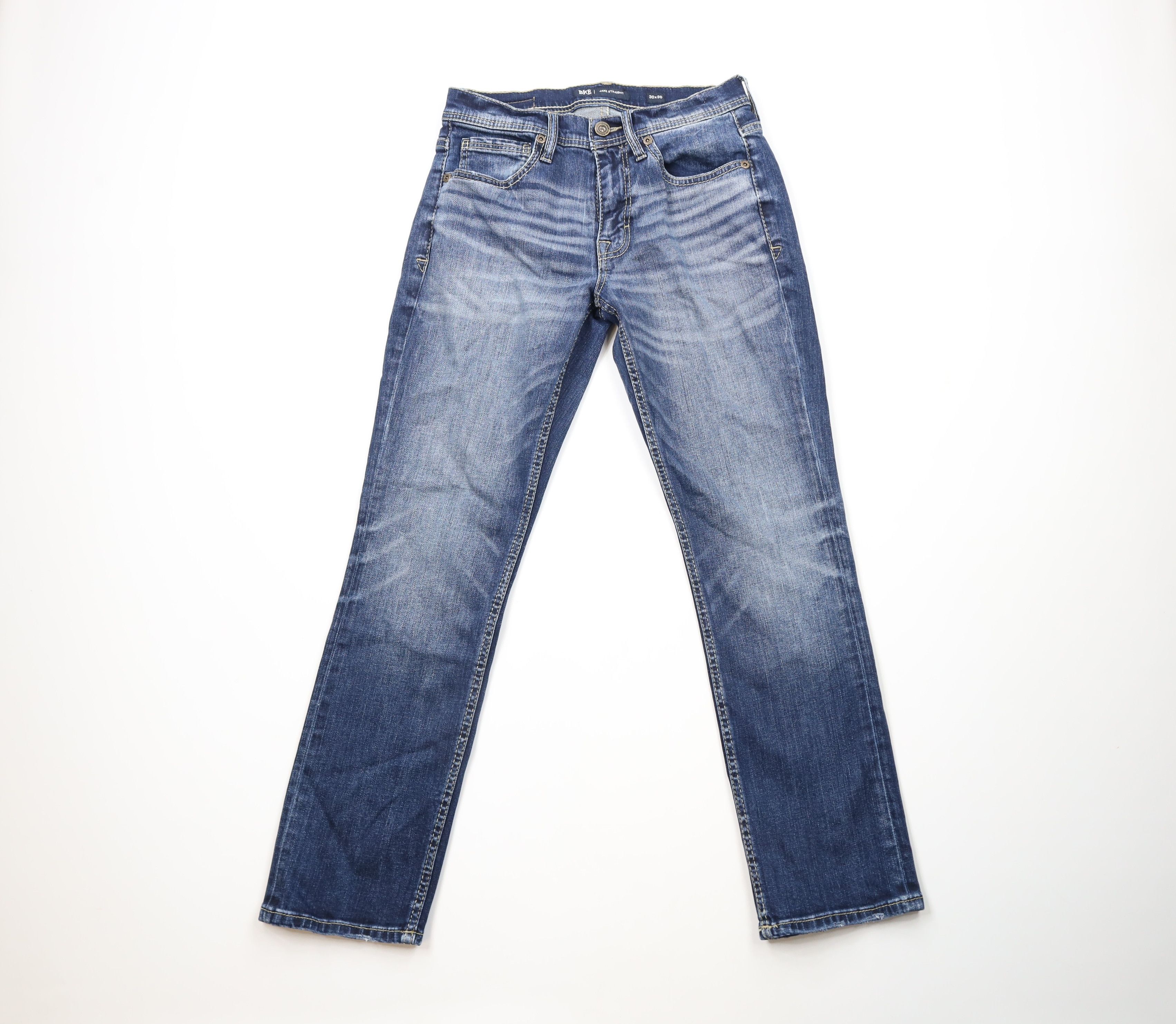 Vintage Buckle BKE Stitch Stretch Jake Straight Leg Denim Jeans Size US 30 / EU 46 - 1 Thumbnail